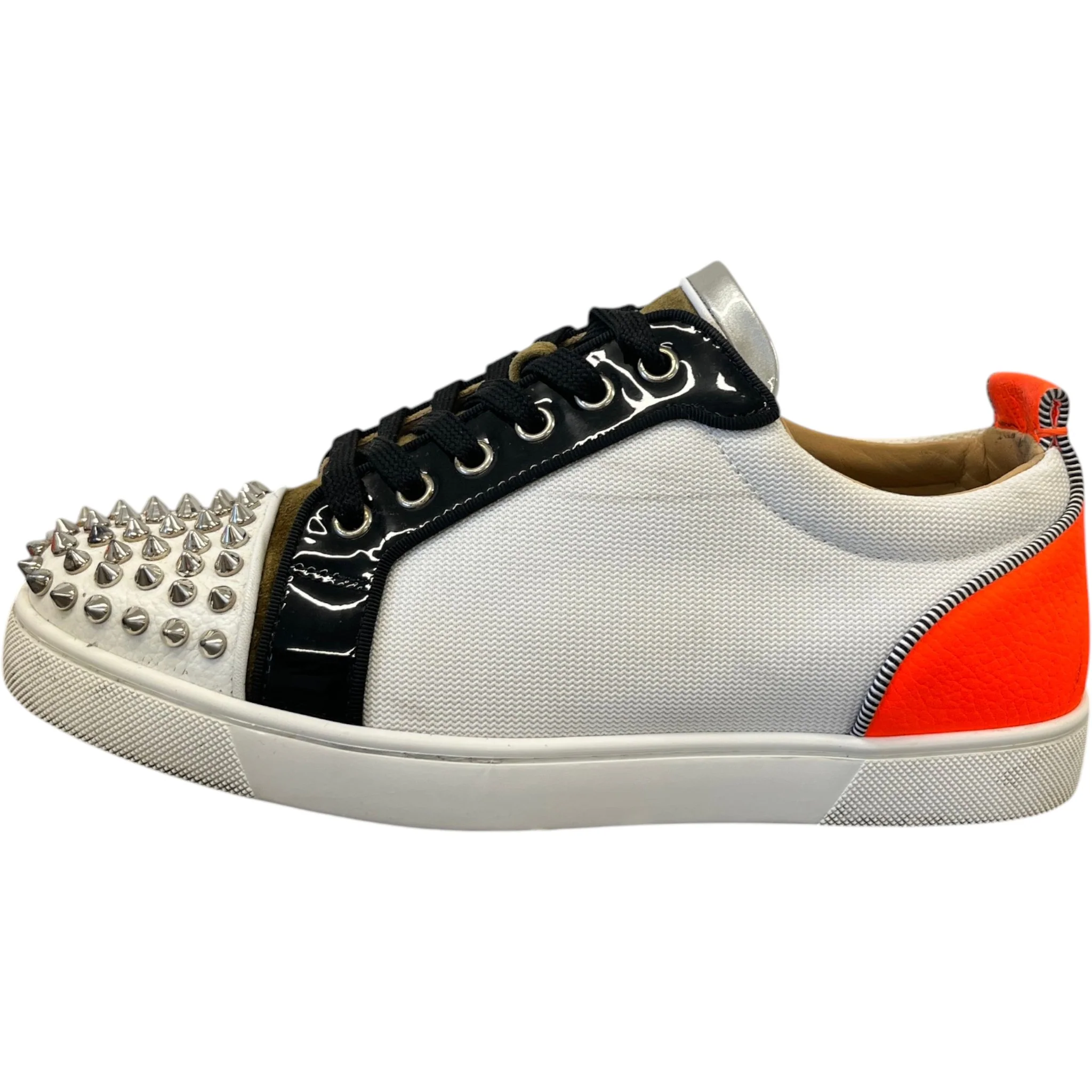 Men's Louis Spikes Flat Low Trainers White Size EU 40 / UK 6 - Image 5