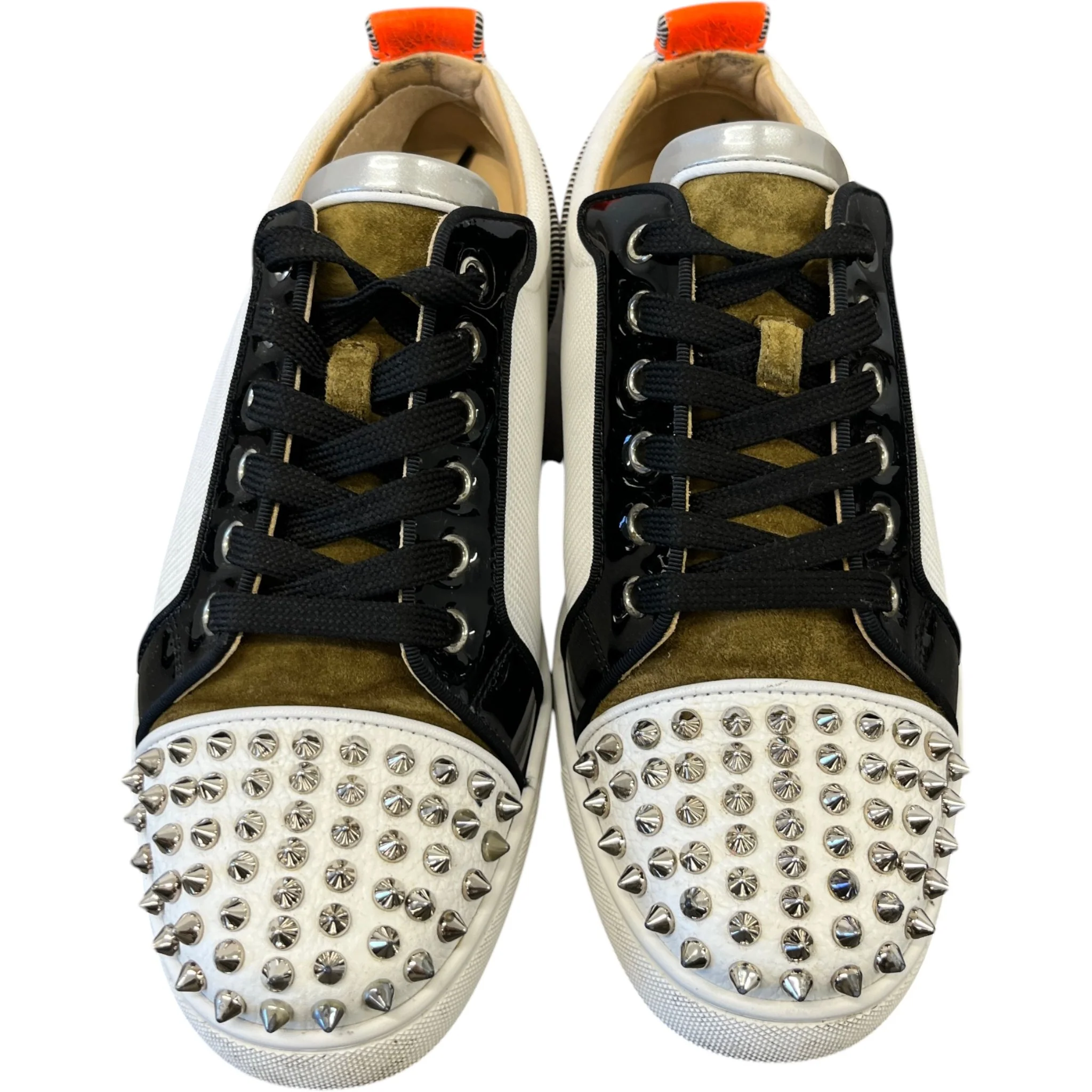 Men's Louis Spikes Flat Low Trainers White Size EU 40 / UK 6 - Image 6