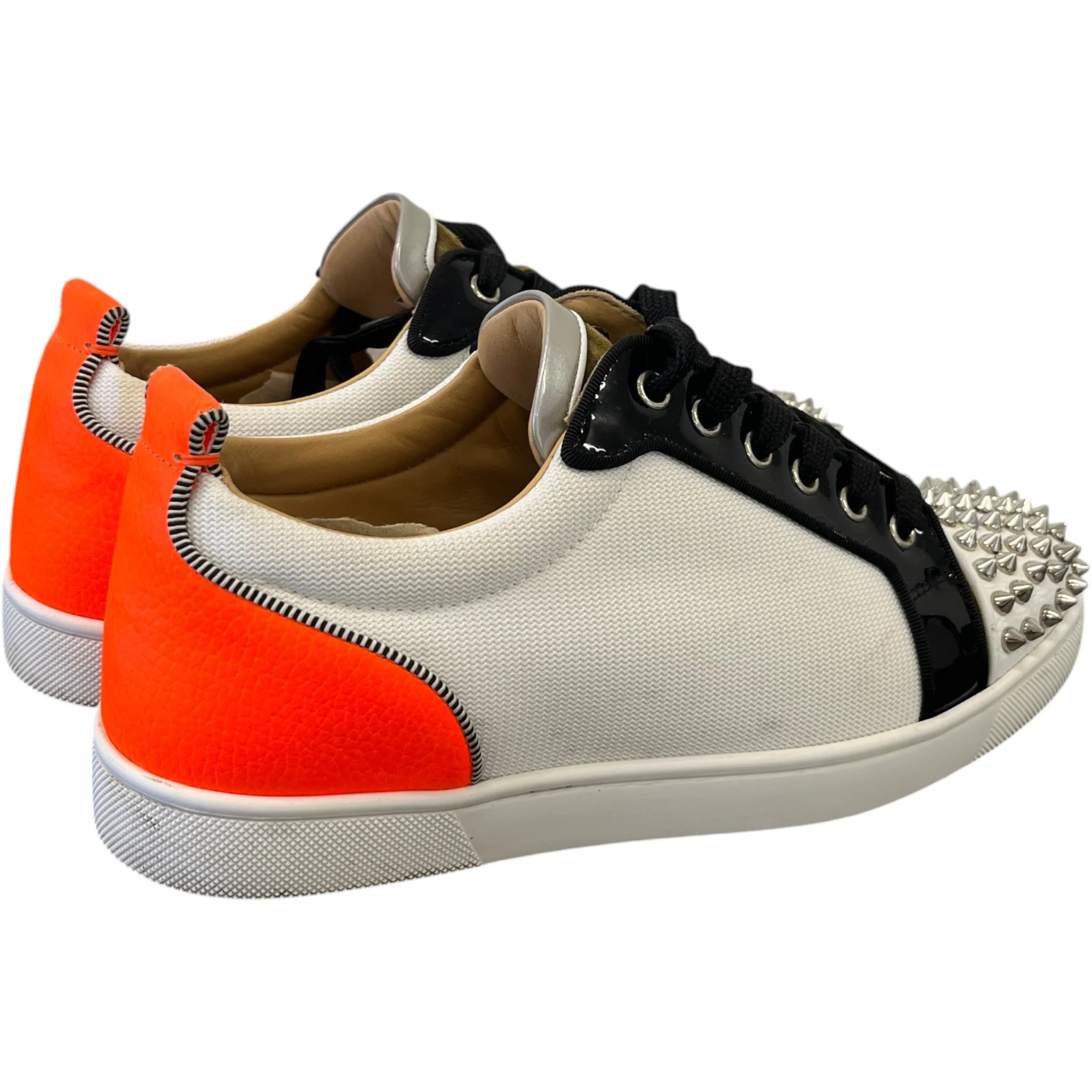Men's Louis Spikes Flat Low Trainers White Size EU 40 / UK 6 - Image 8