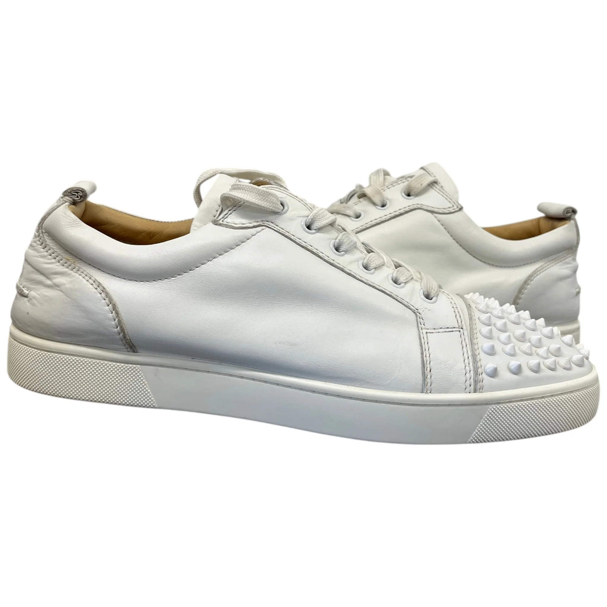 Men's Louis Spikes Flat Low Trainers White Size EU 45 / UK 11 - Image 3