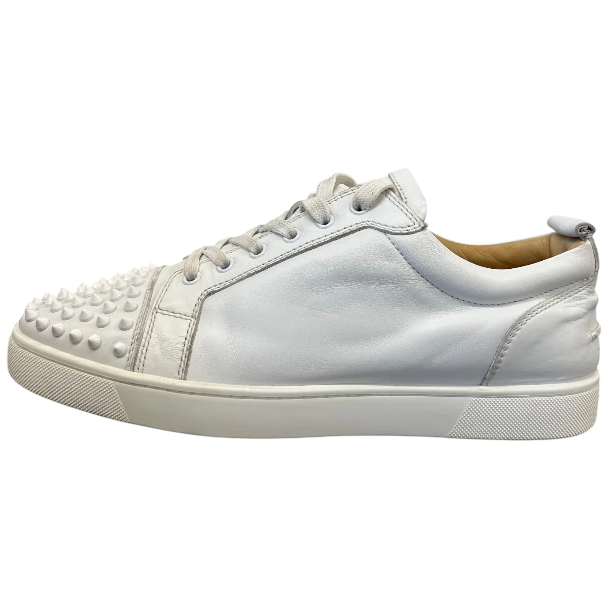 Men's Louis Spikes Flat Low Trainers White Size EU 45 / UK 11 - Image 5