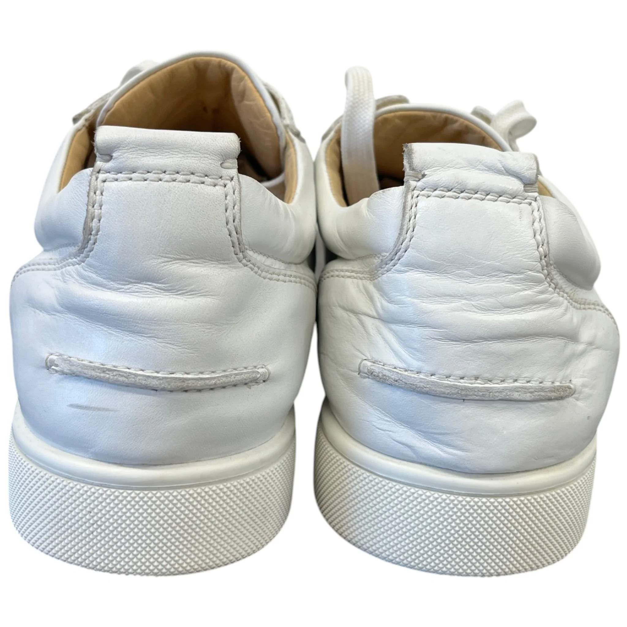 Men's Louis Spikes Flat Low Trainers White Size EU 45 / UK 11 - Image 7