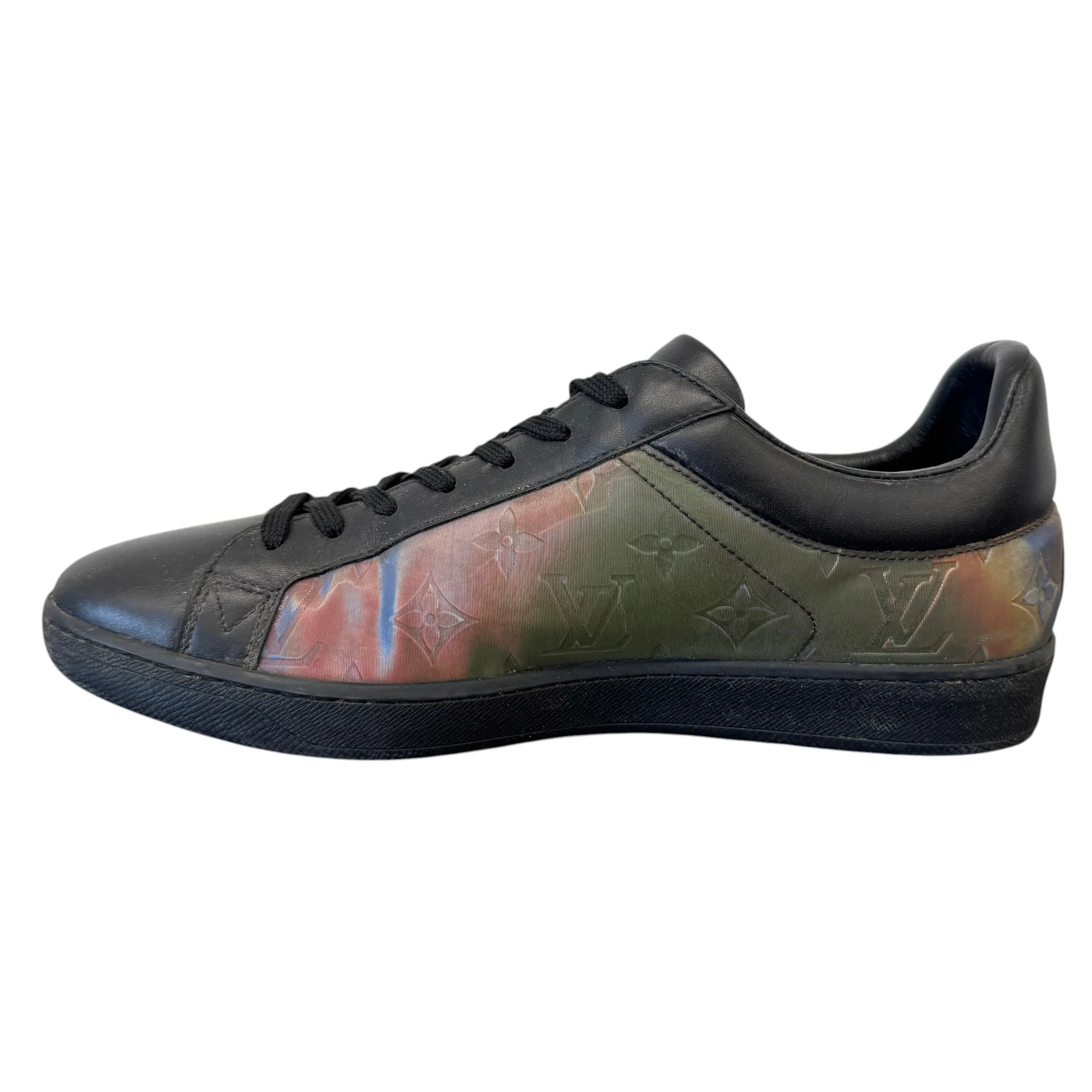 Men's Luxembourg Iridescent Low Trainers Black Size EU 40.5 / UK 6.5 - Image 2