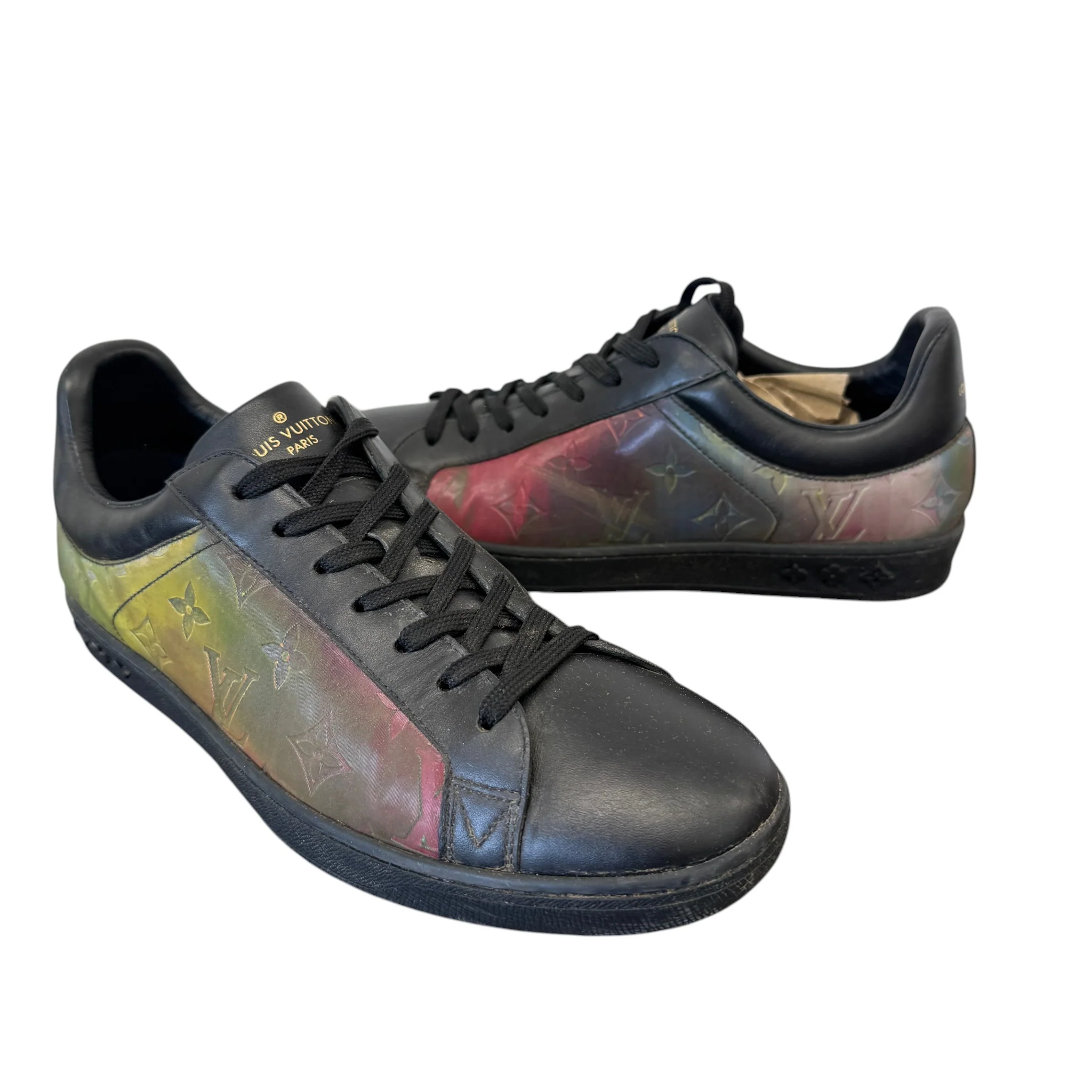 Men's Luxembourg Iridescent Low Trainers Black Size EU 40.5 / UK 6.5 - Image 3