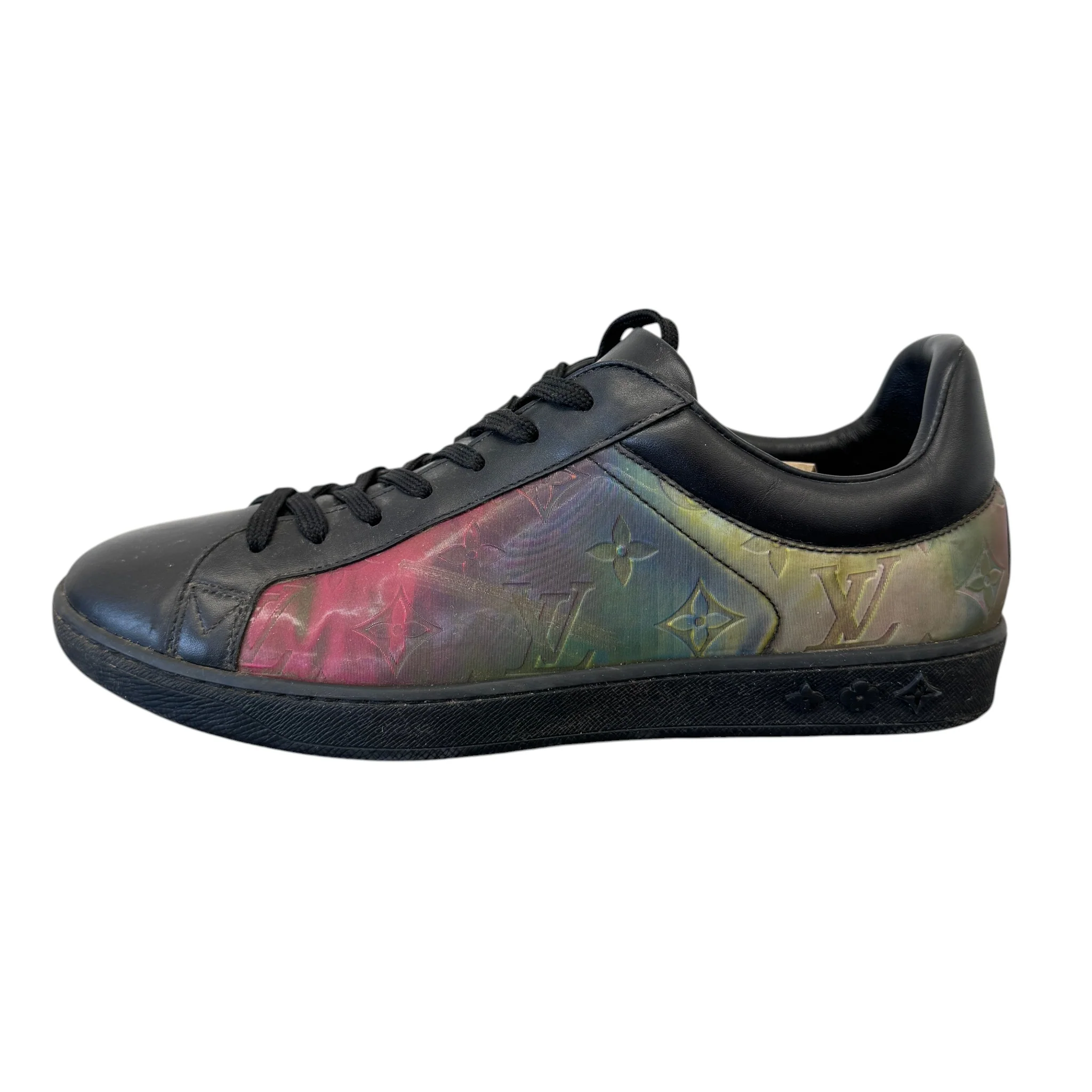 Men's Luxembourg Iridescent Low Trainers Black Size EU 40.5 / UK 6.5 - Image 4