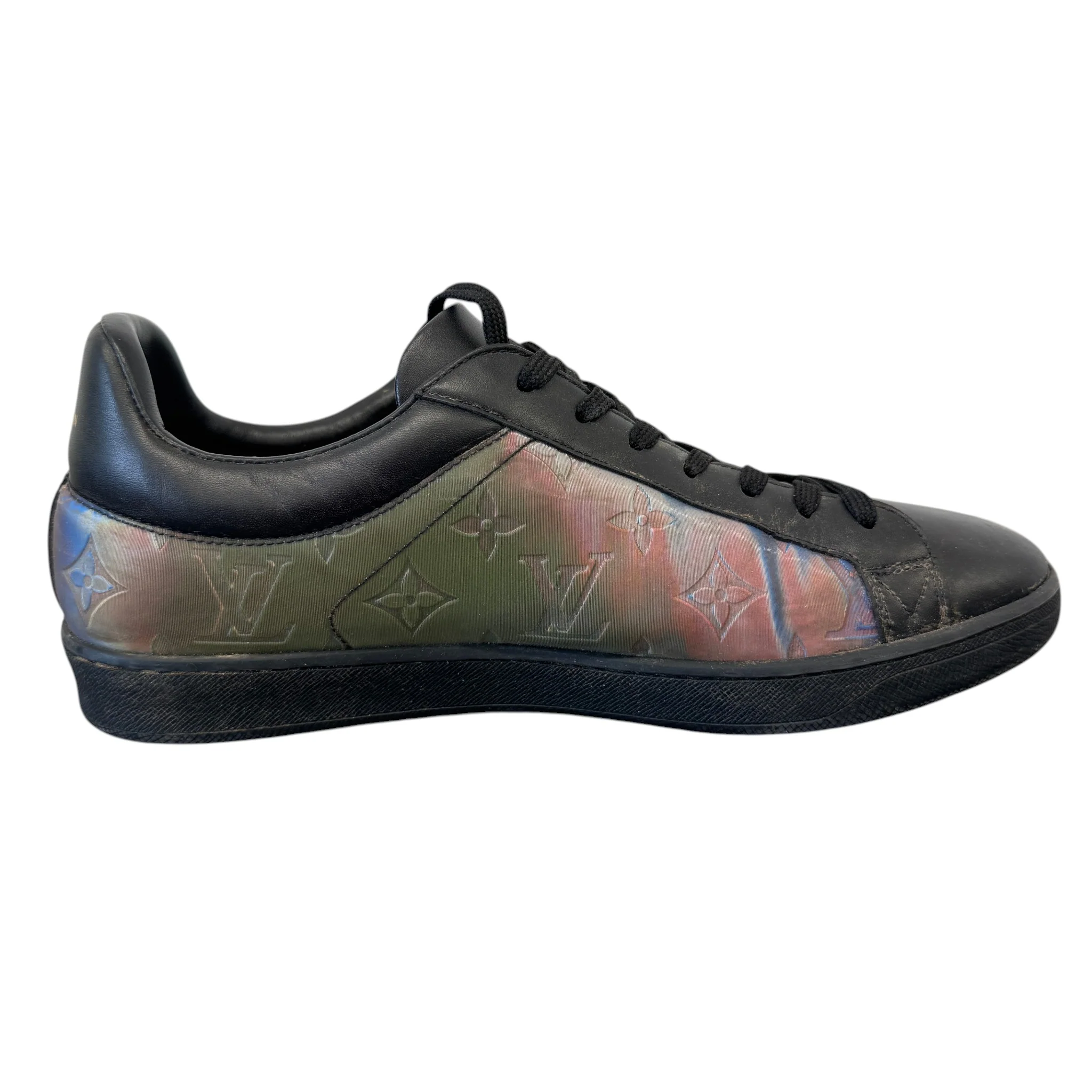 Men's Luxembourg Iridescent Low Trainers Black Size EU 40.5 / UK 6.5 - Image 5