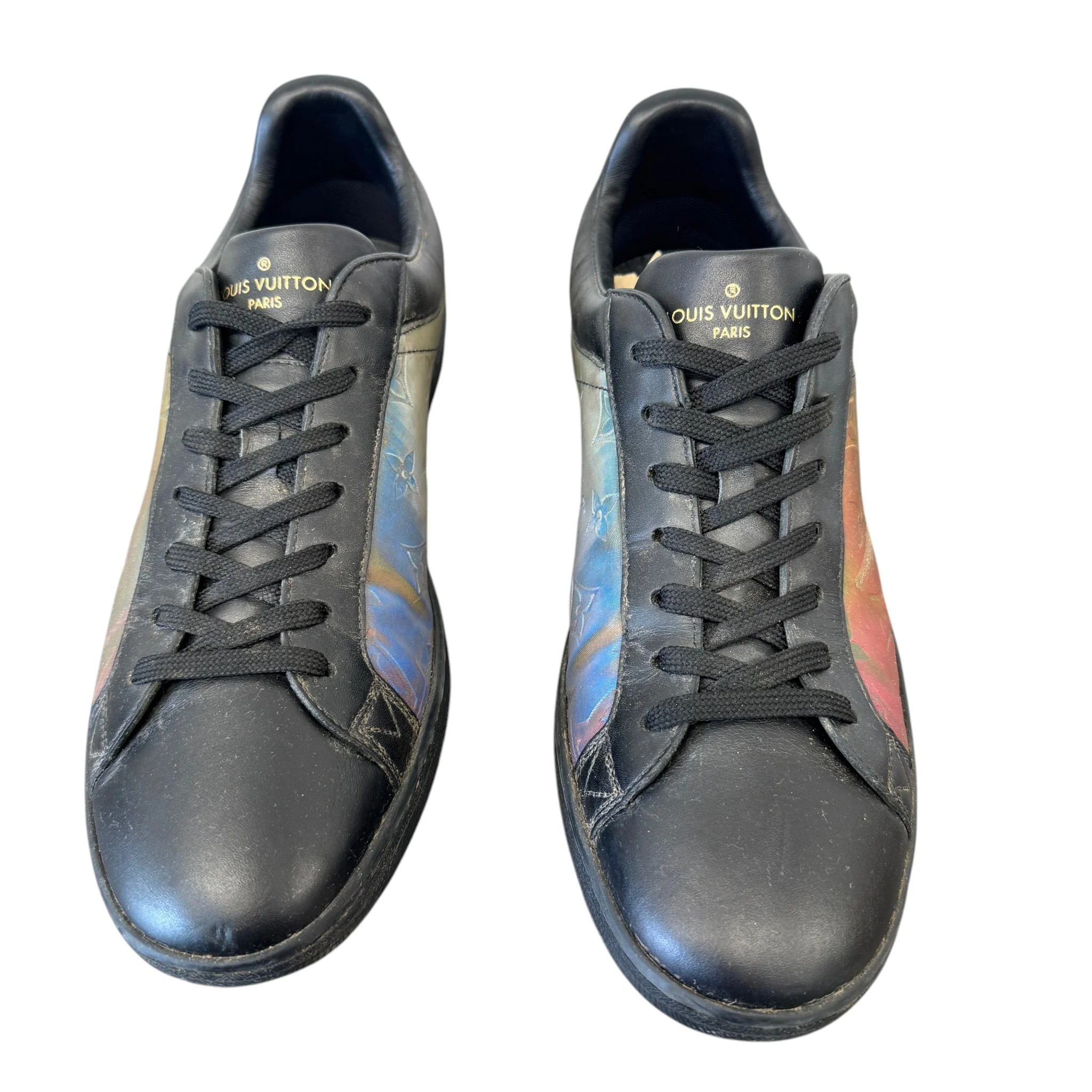 Men's Luxembourg Iridescent Low Trainers Black Size EU 40.5 / UK 6.5 - Image 6
