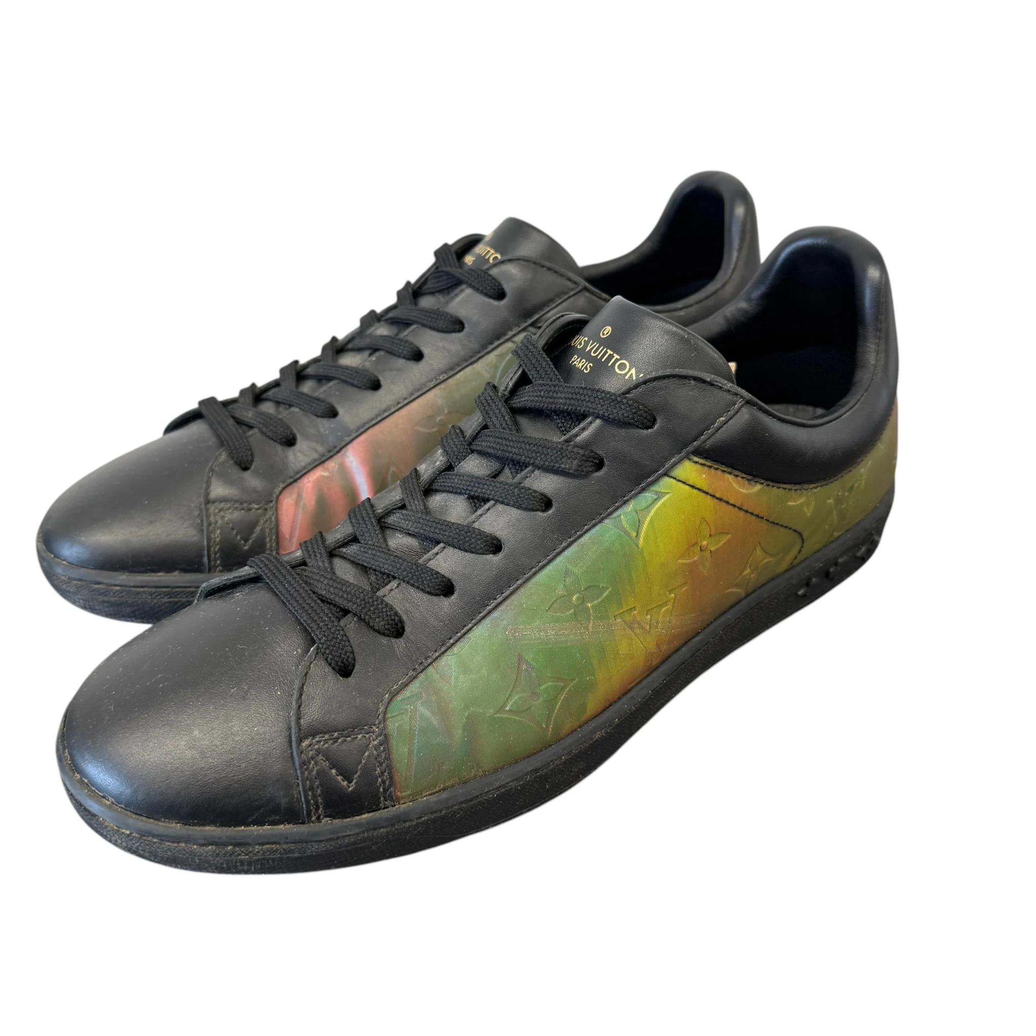 Men's Luxembourg Iridescent Low Trainers Black Size EU 40.5 / UK 6.5 - Image 7
