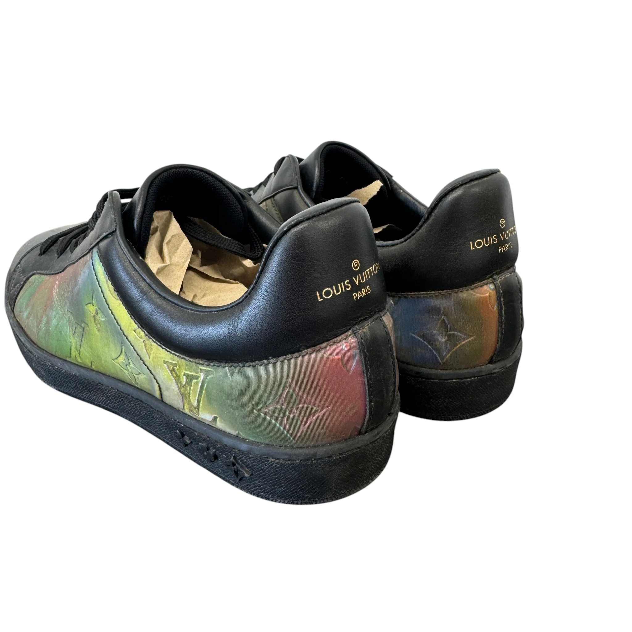 Men's Luxembourg Iridescent Low Trainers Black Size EU 40.5 / UK 6.5 - Image 8
