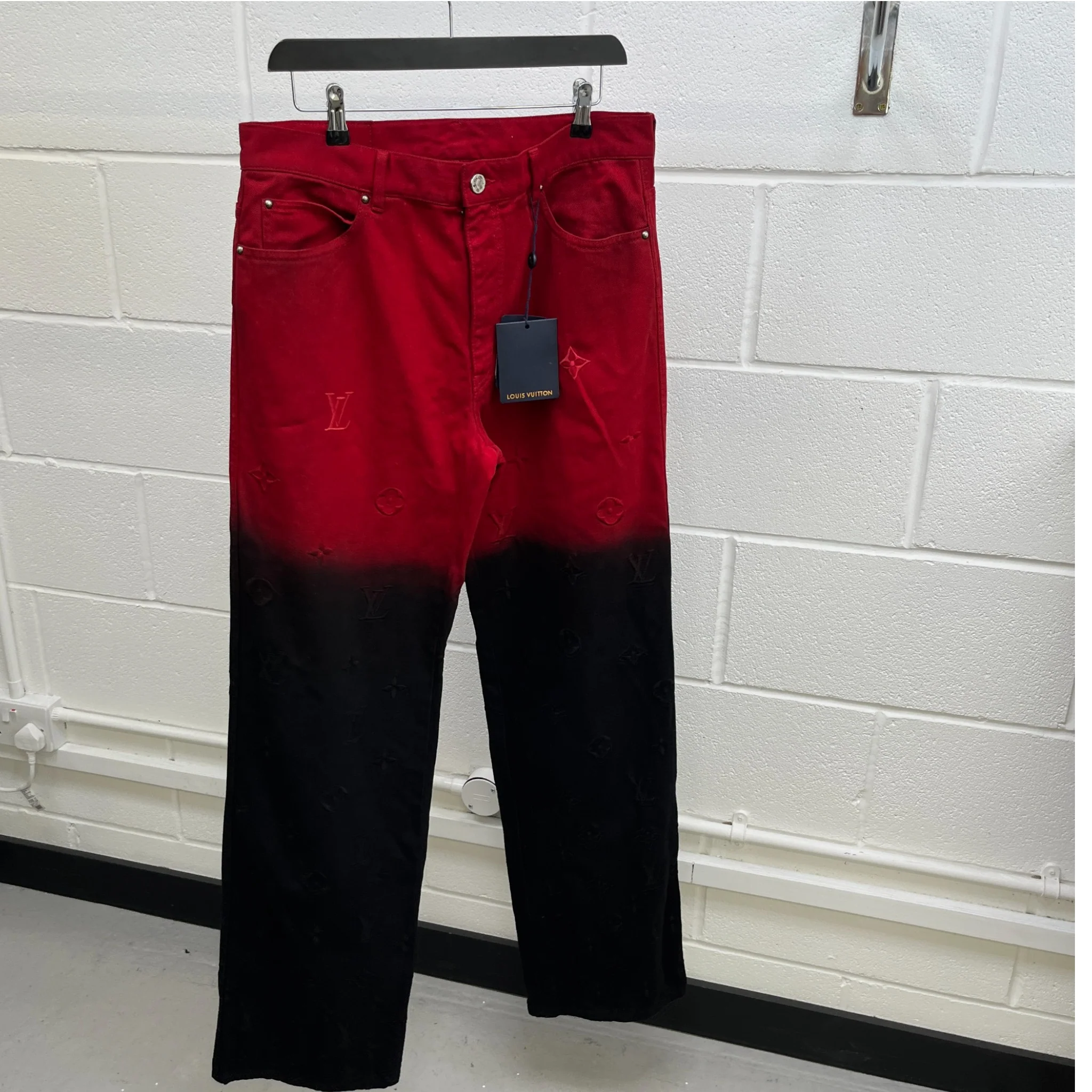 Men's Lv Boreal Evening Jeans Red Size Waist 32" - Image 12
