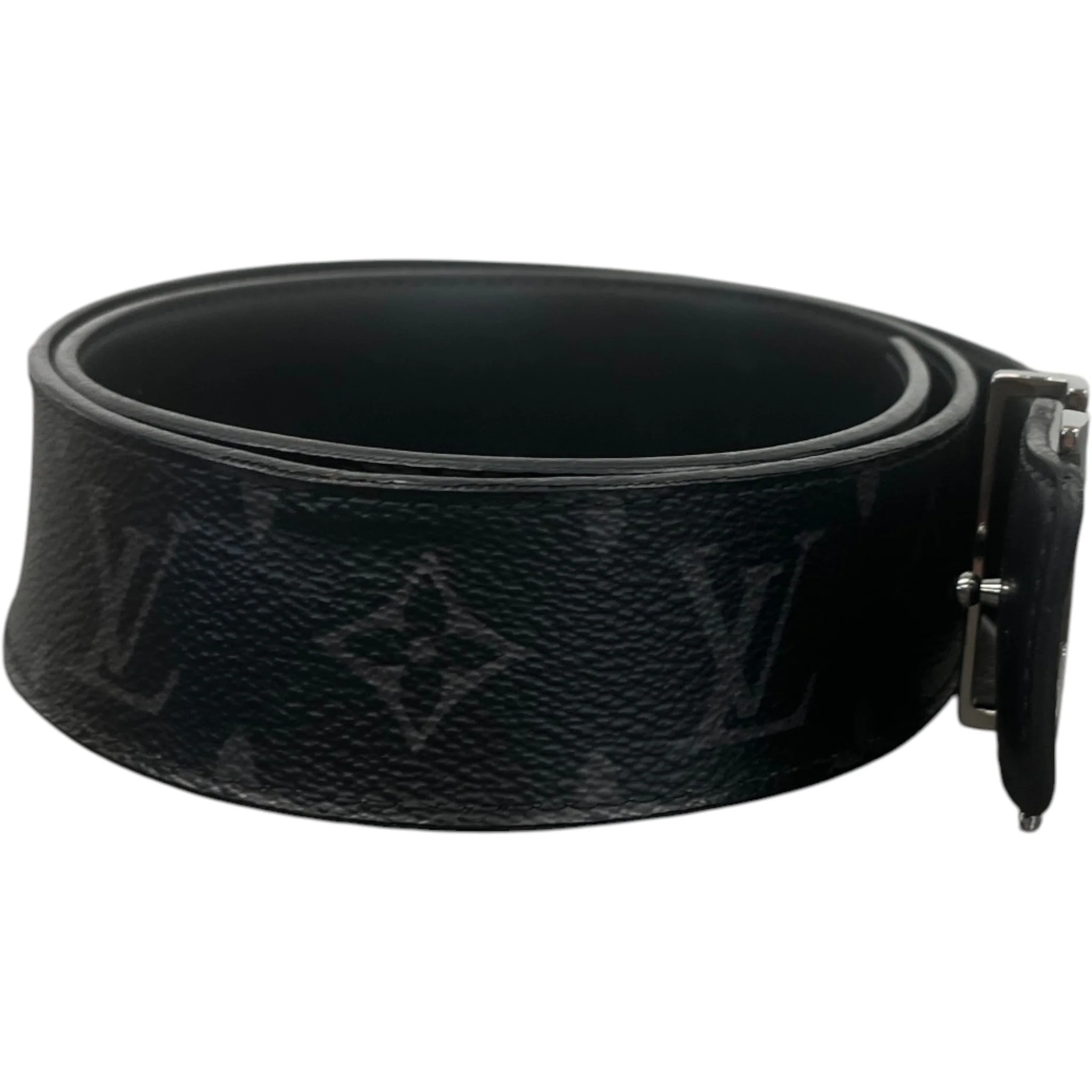 Men's Lv Initials Belt Black Size Waist 36" - Image 3