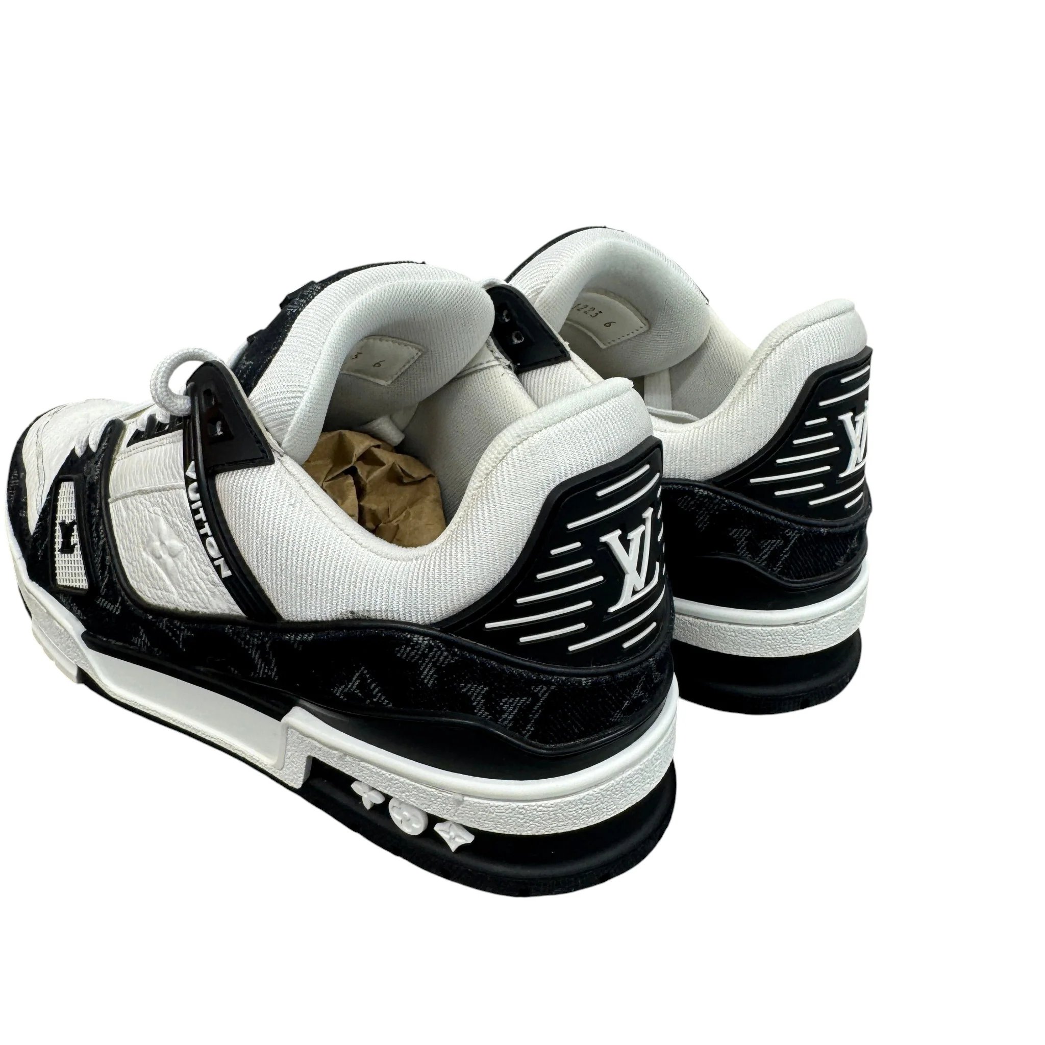 Men's Lv Low Trainers Black Size EU 40 / UK 6 - Image 9