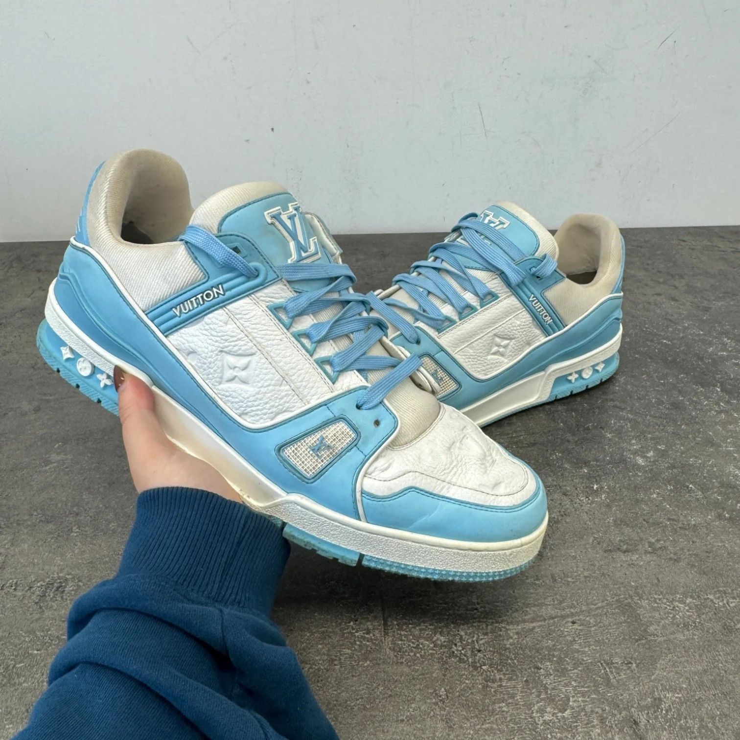 Men's Lv Low Trainers Blue Size EU 44 / UK 10 - Image 12