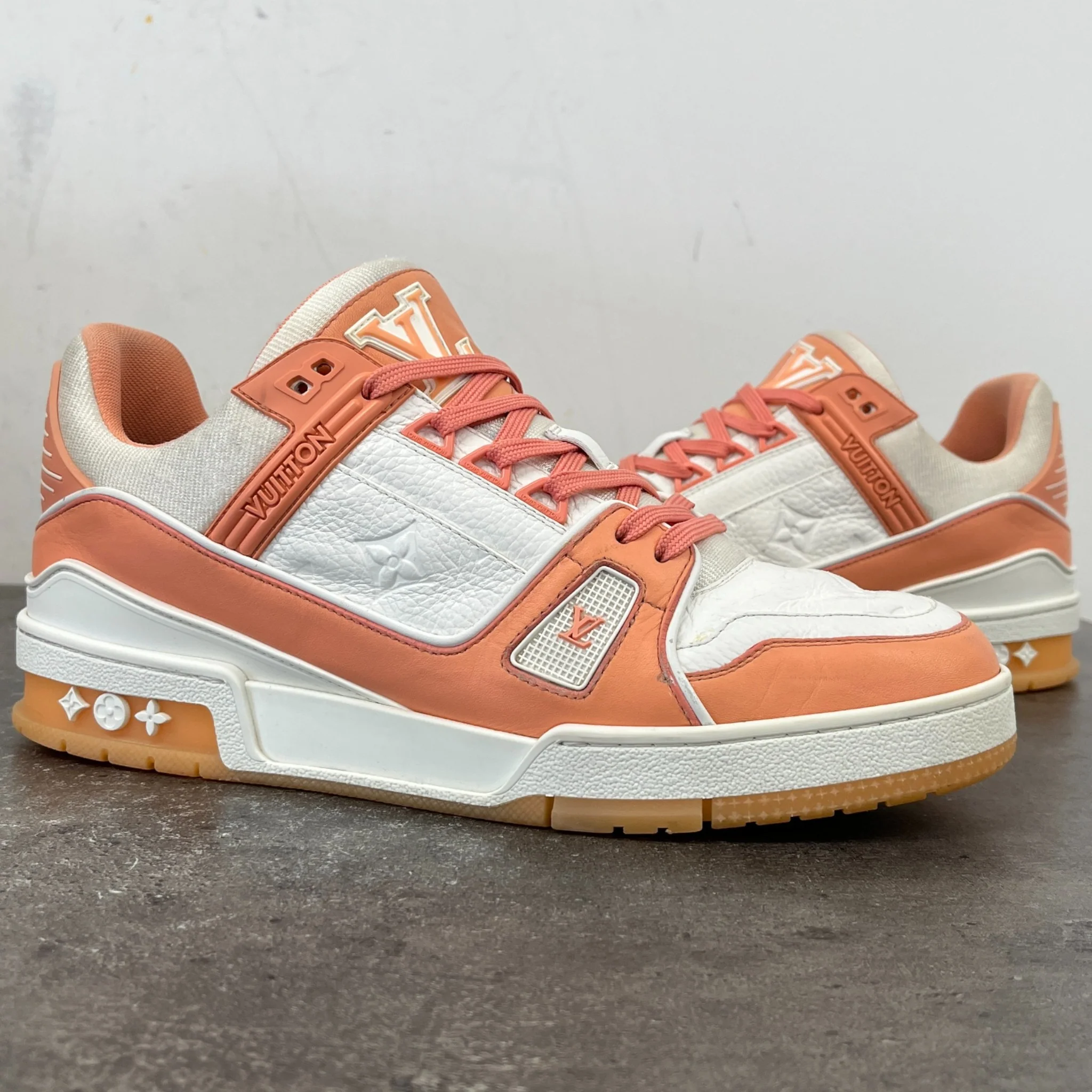 Men's Lv Low Trainers Salmon Size EU 41.5 / UK 7.5 - Image 12