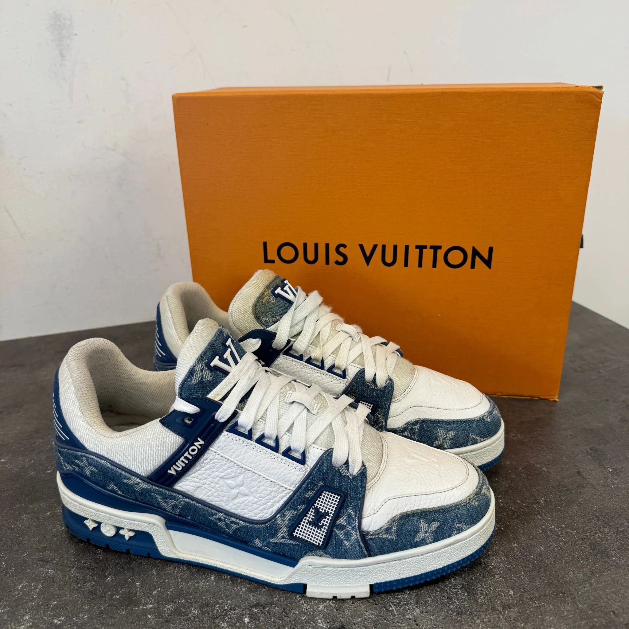 Men's Lv Low Trainers White Size EU 41 / UK 7 - Image 11