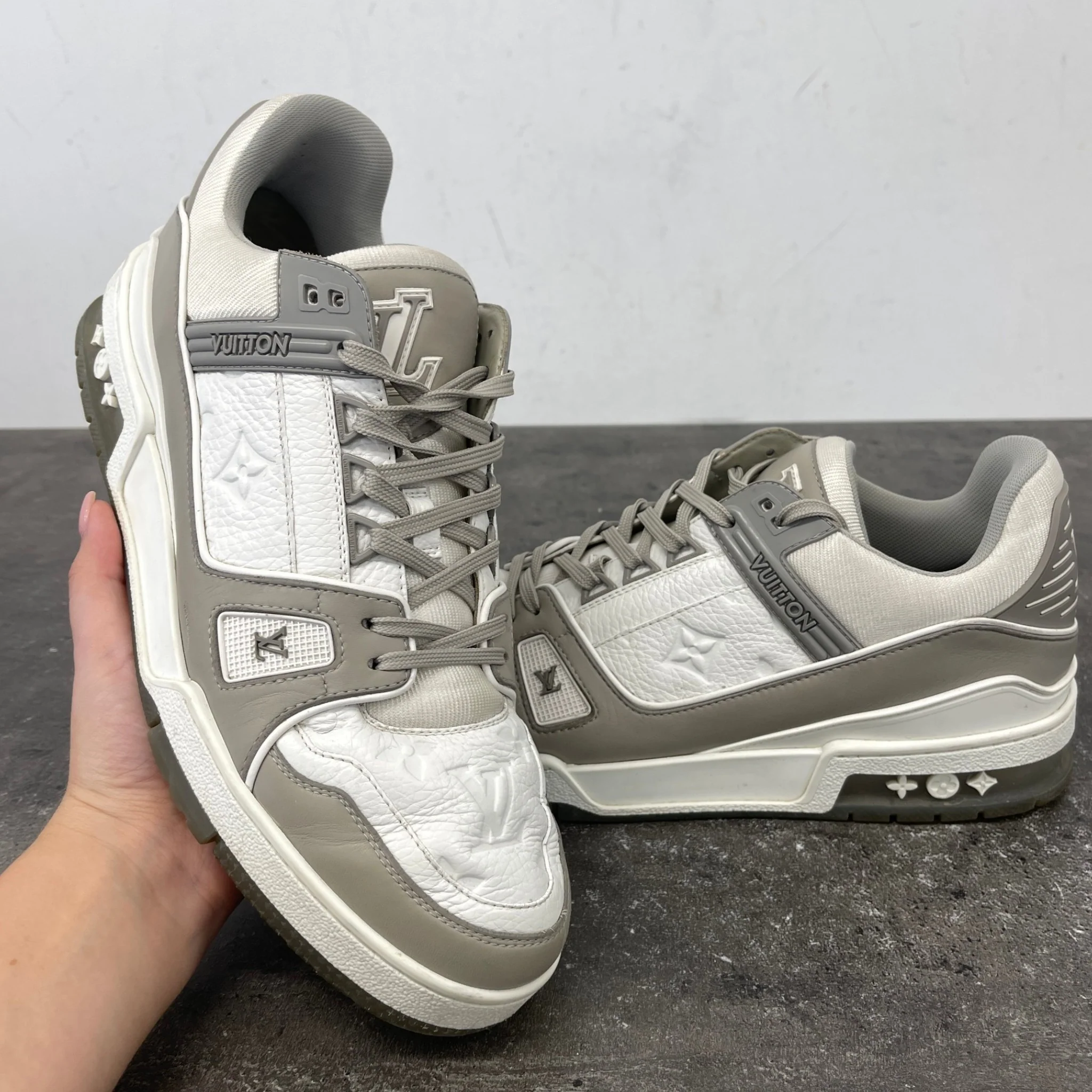 Men's Lv Low Trainers White Size EU 42.5 / UK 8.5 - Image 13