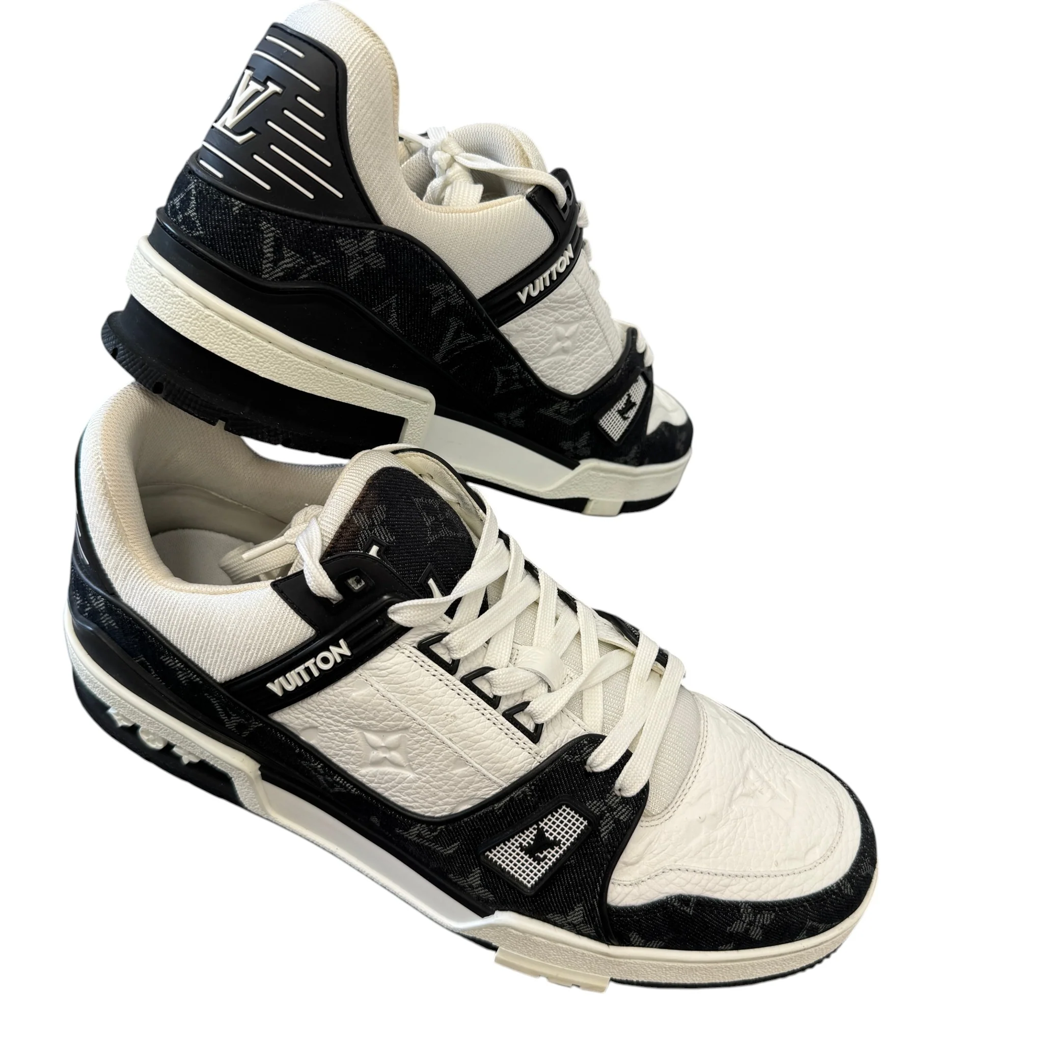 Men's Lv Low Trainers White Size EU 43 / UK 9 - Image 10