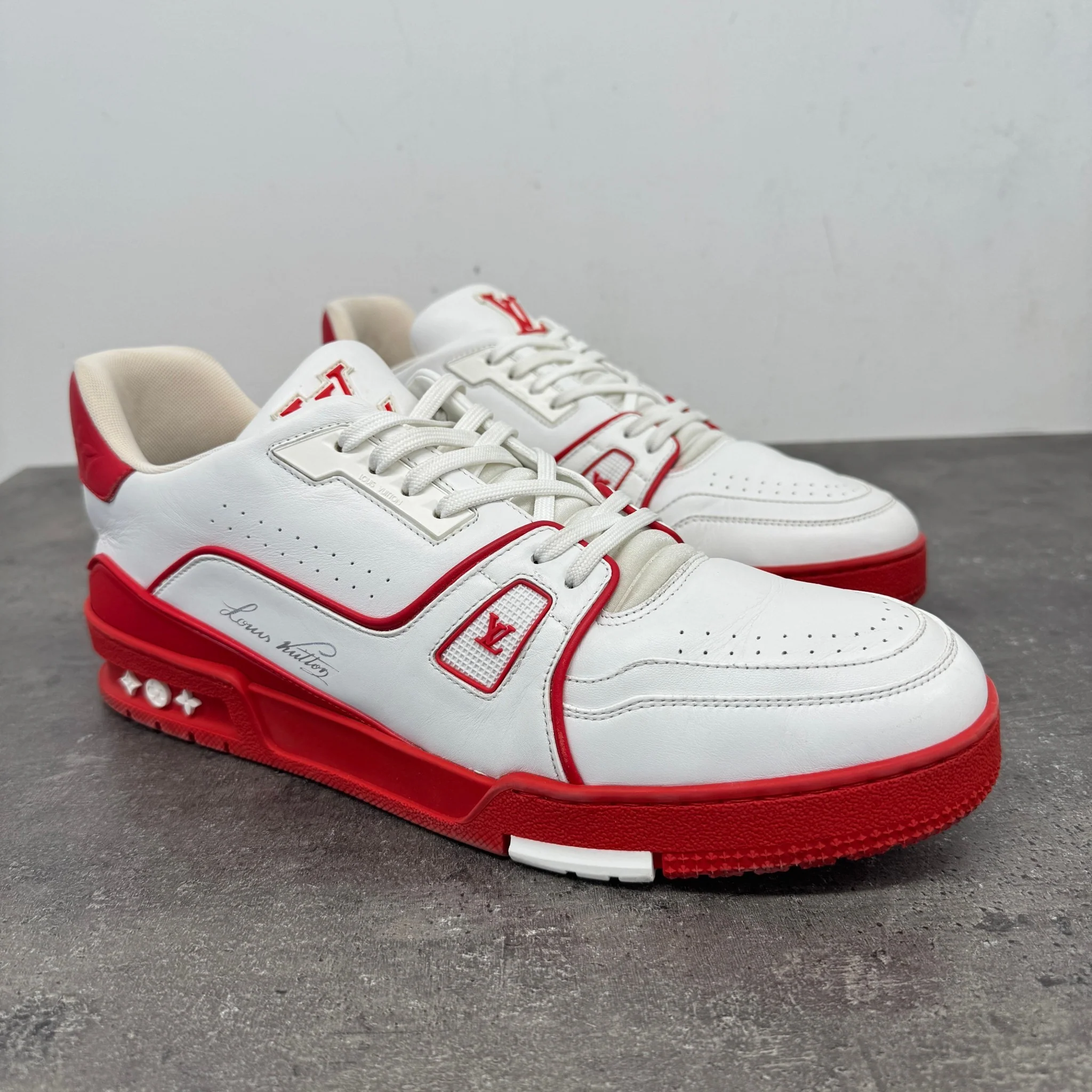 Men's Lv Low Trainers White Size EU 44 / UK 10 - Image 11