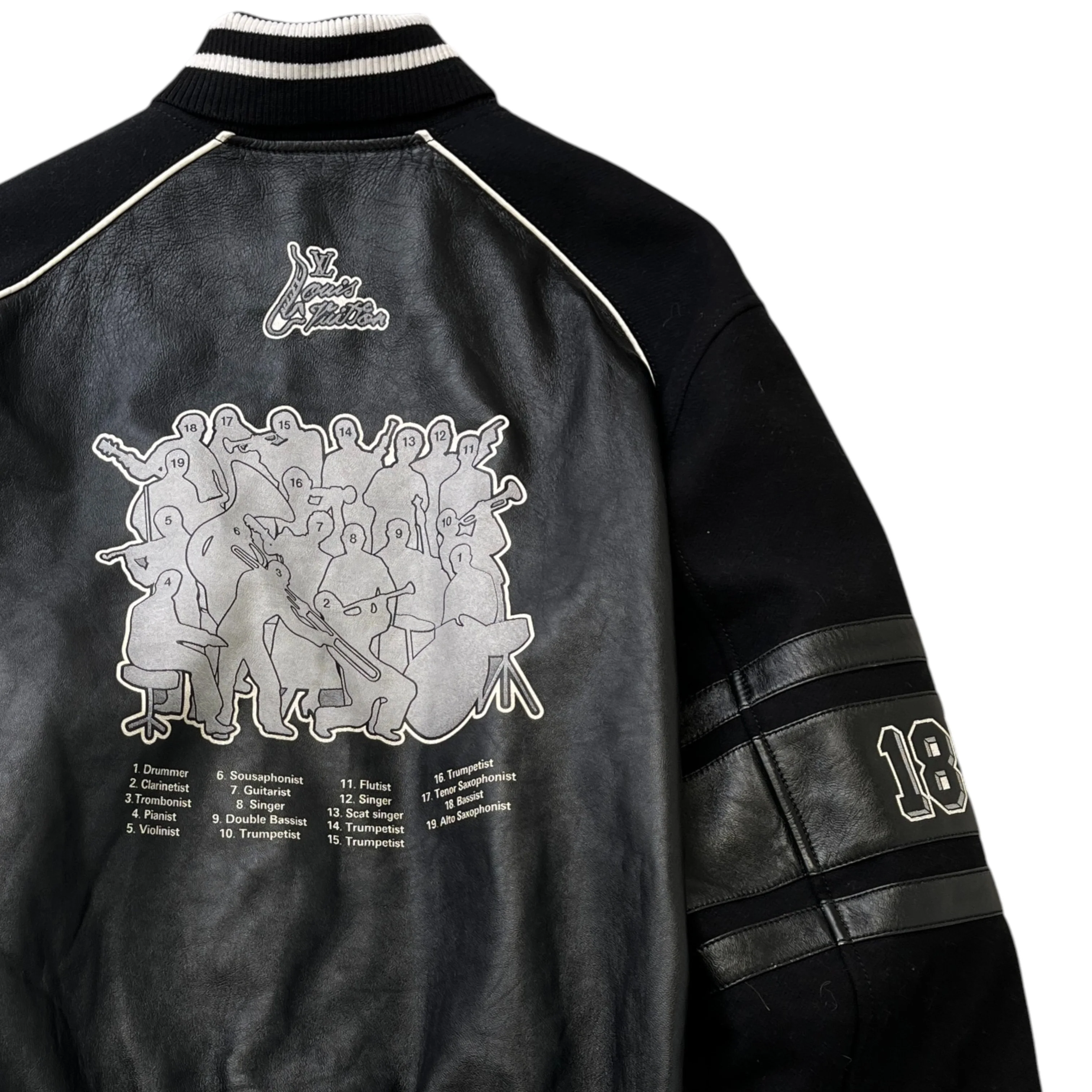 Men's Lv Musical Varsity Jacket Black Size IT 54 / XXL - Image 4