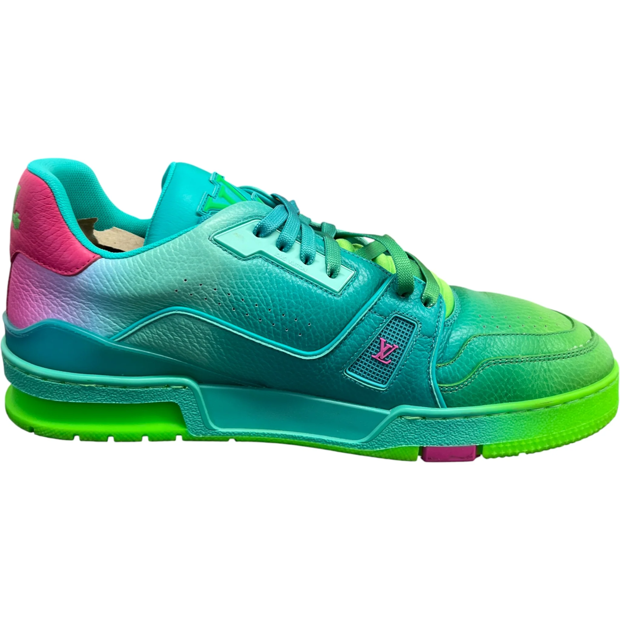 Men's Lv Ombre Low Trainers Green Size EU 42 / UK 8 - Image 4