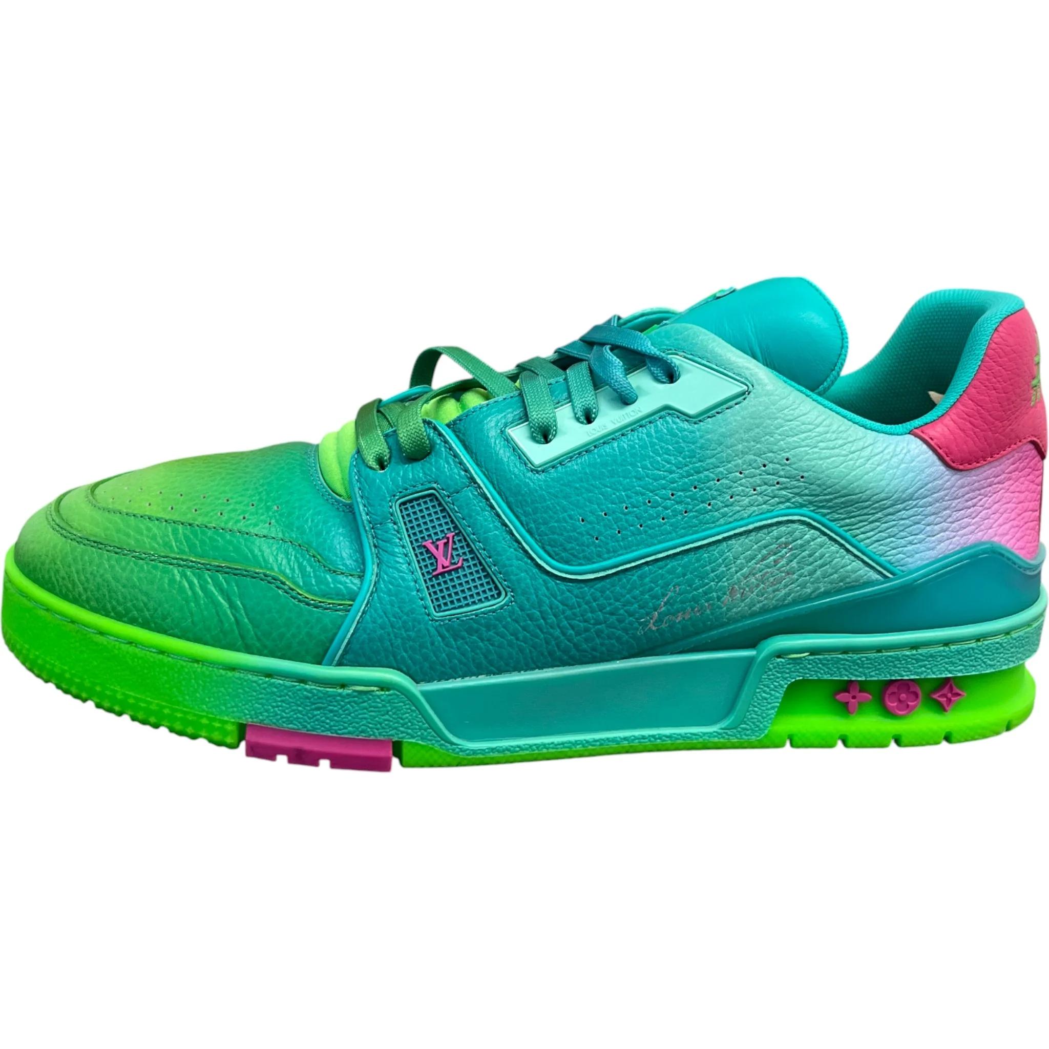 Men's Lv Ombre Low Trainers Green Size EU 42 / UK 8 - Image 5
