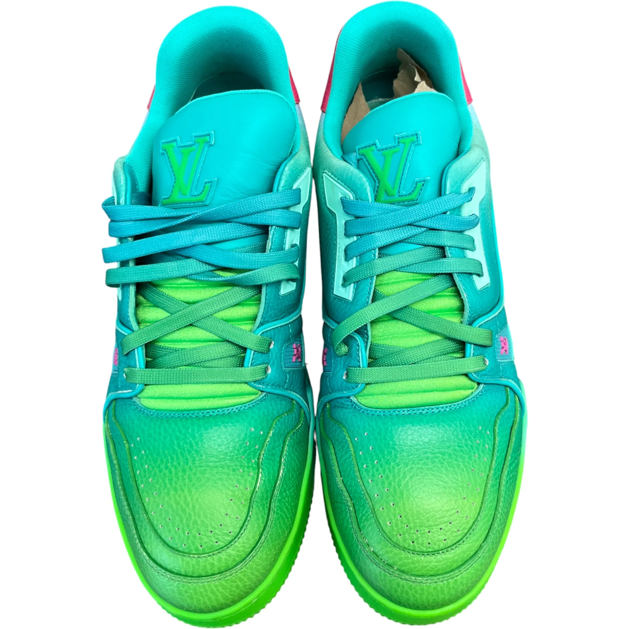 Men's Lv Ombre Low Trainers Green Size EU 42 / UK 8 - Image 6