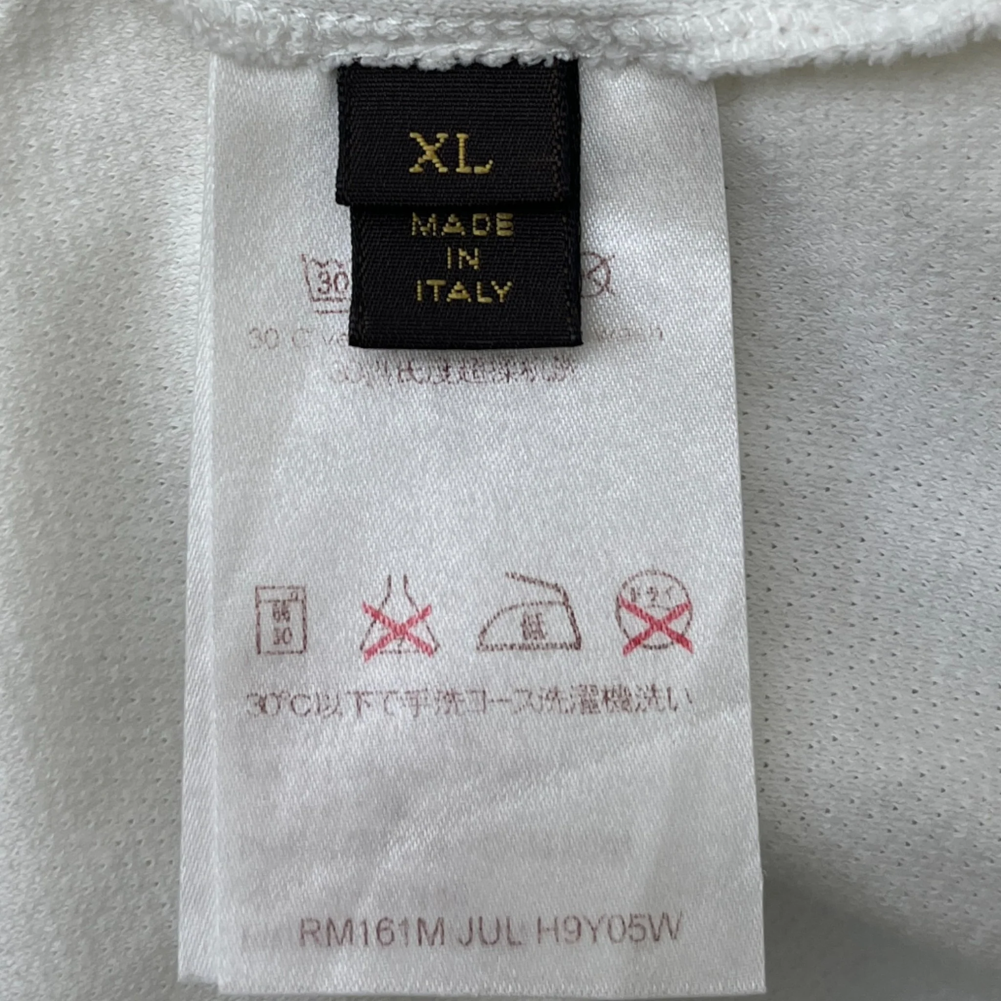 Men's Lv Print T-Shirt White Size XL - Image 8