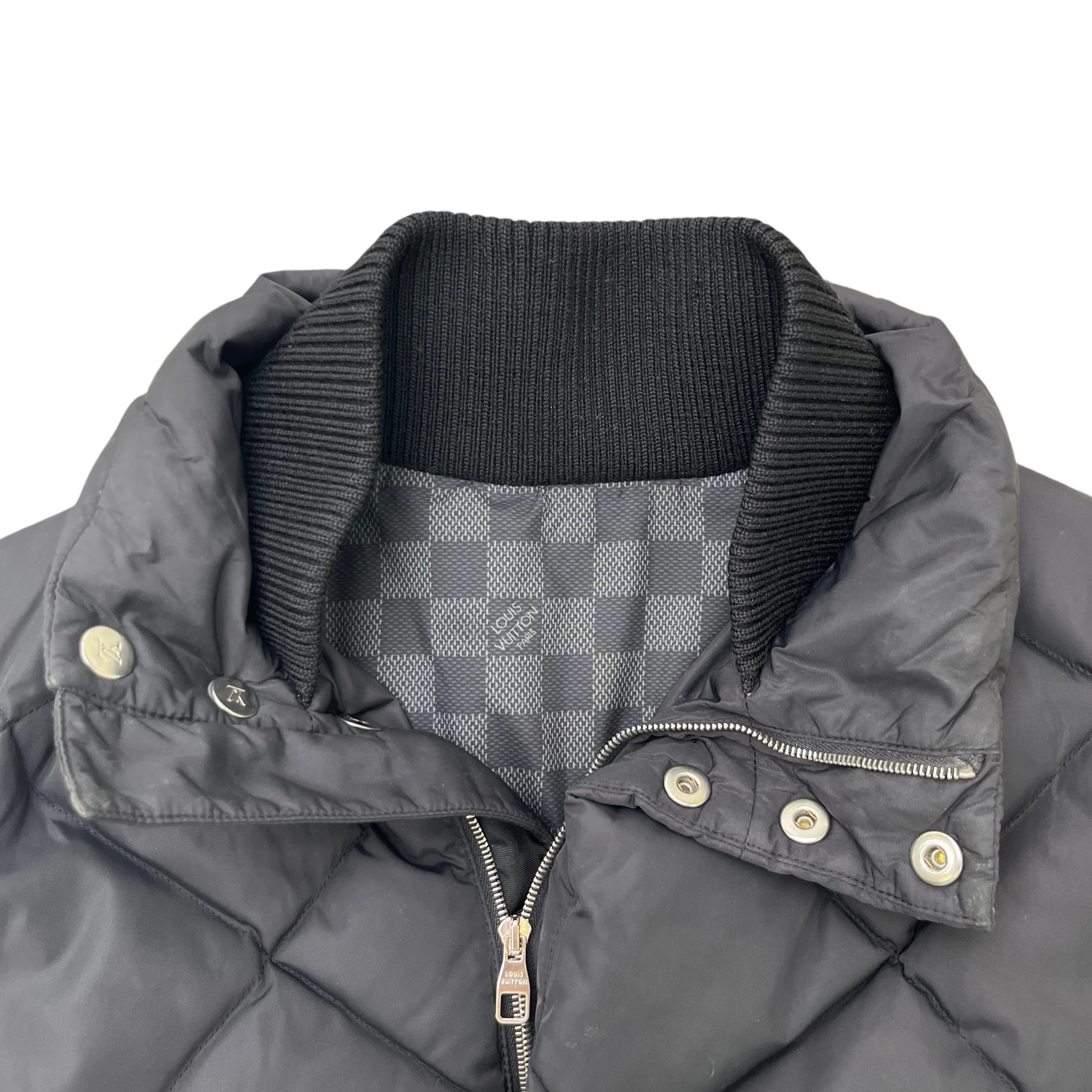 Men's Lv Quilted & Leather Kids Boys Age 6 Down Jacket Black Size XXS - Image 5
