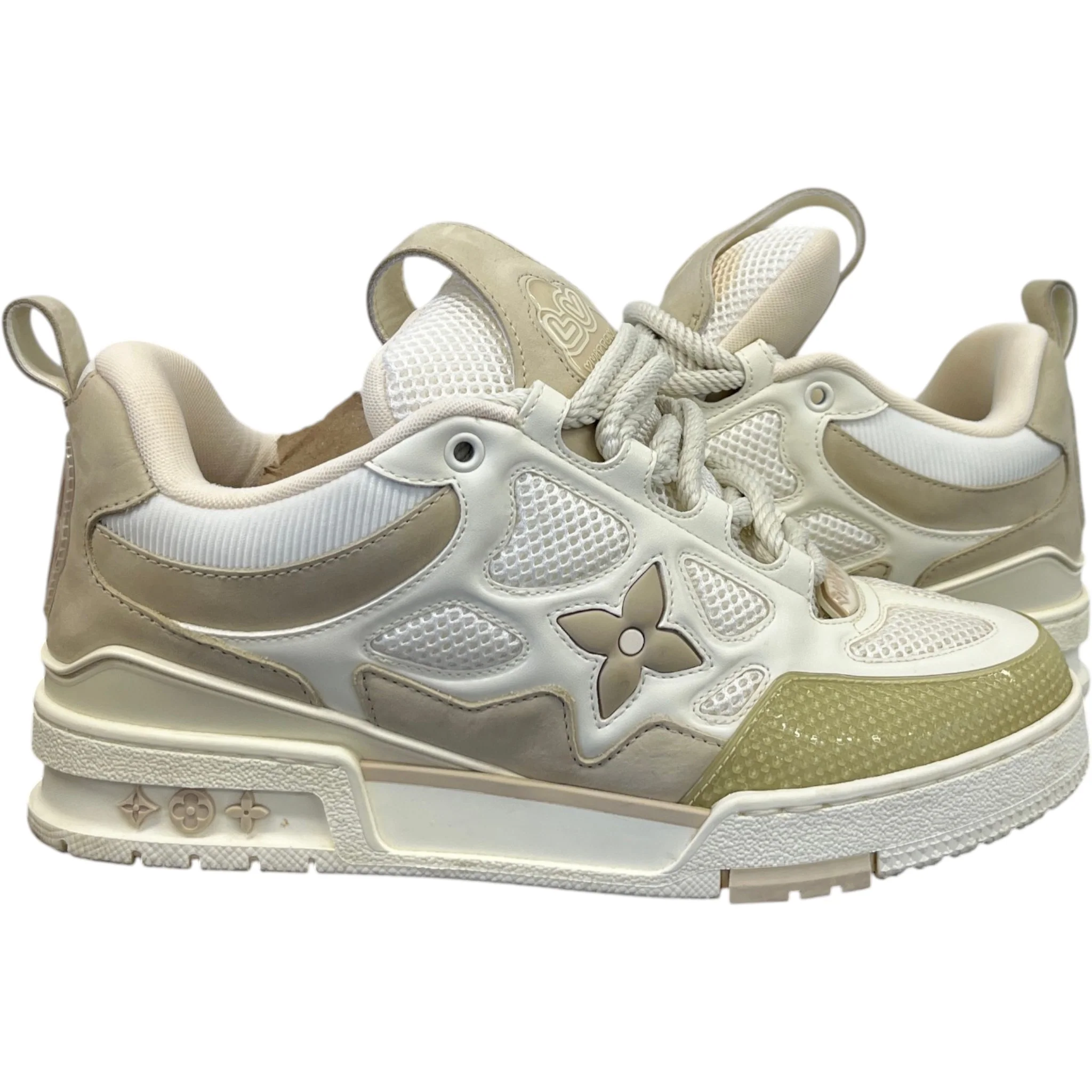 Men's Lv Skate Low Trainers Beige Size EU 40.5 / UK 6.5 - Image 3