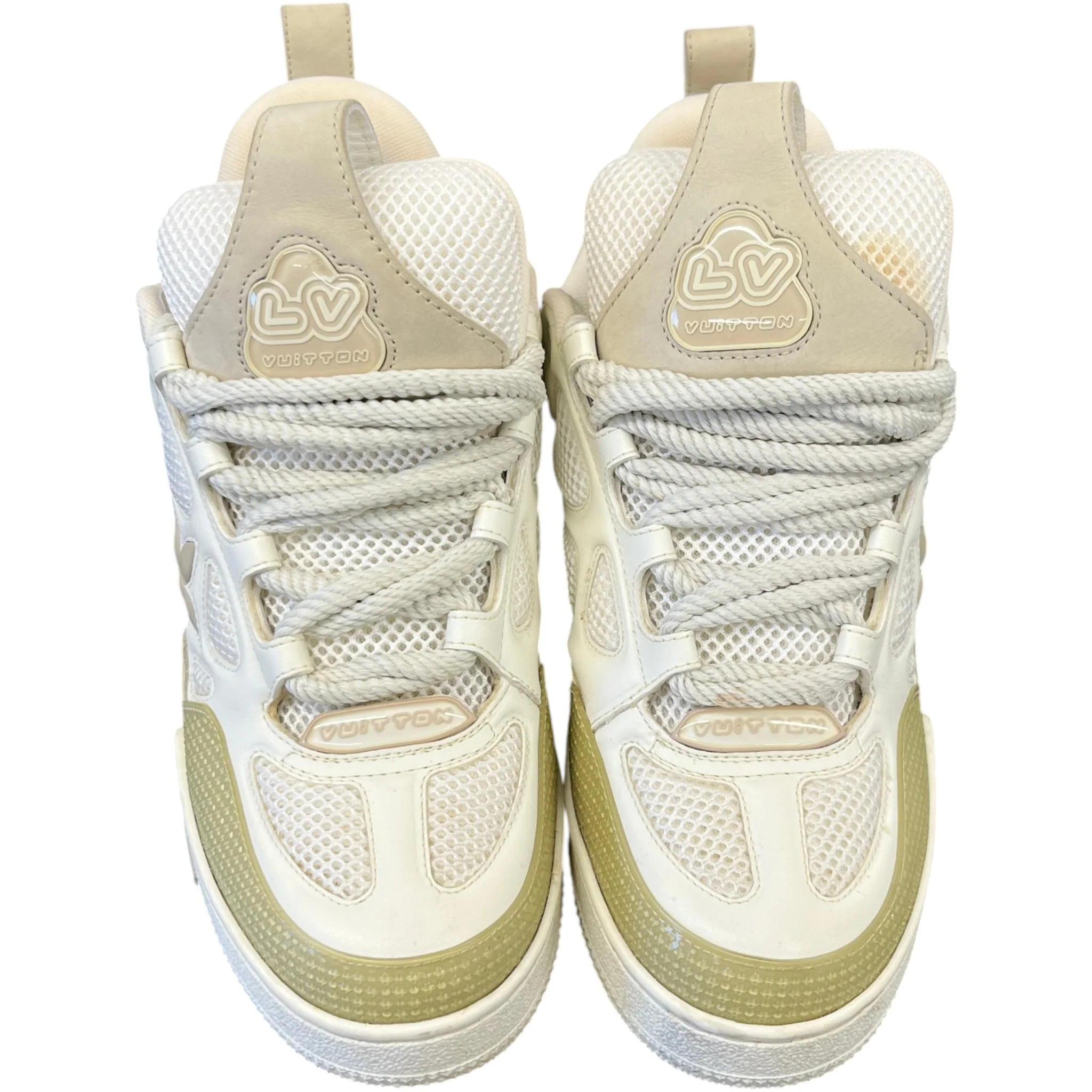 Men's Lv Skate Low Trainers Beige Size EU 40.5 / UK 6.5 - Image 6