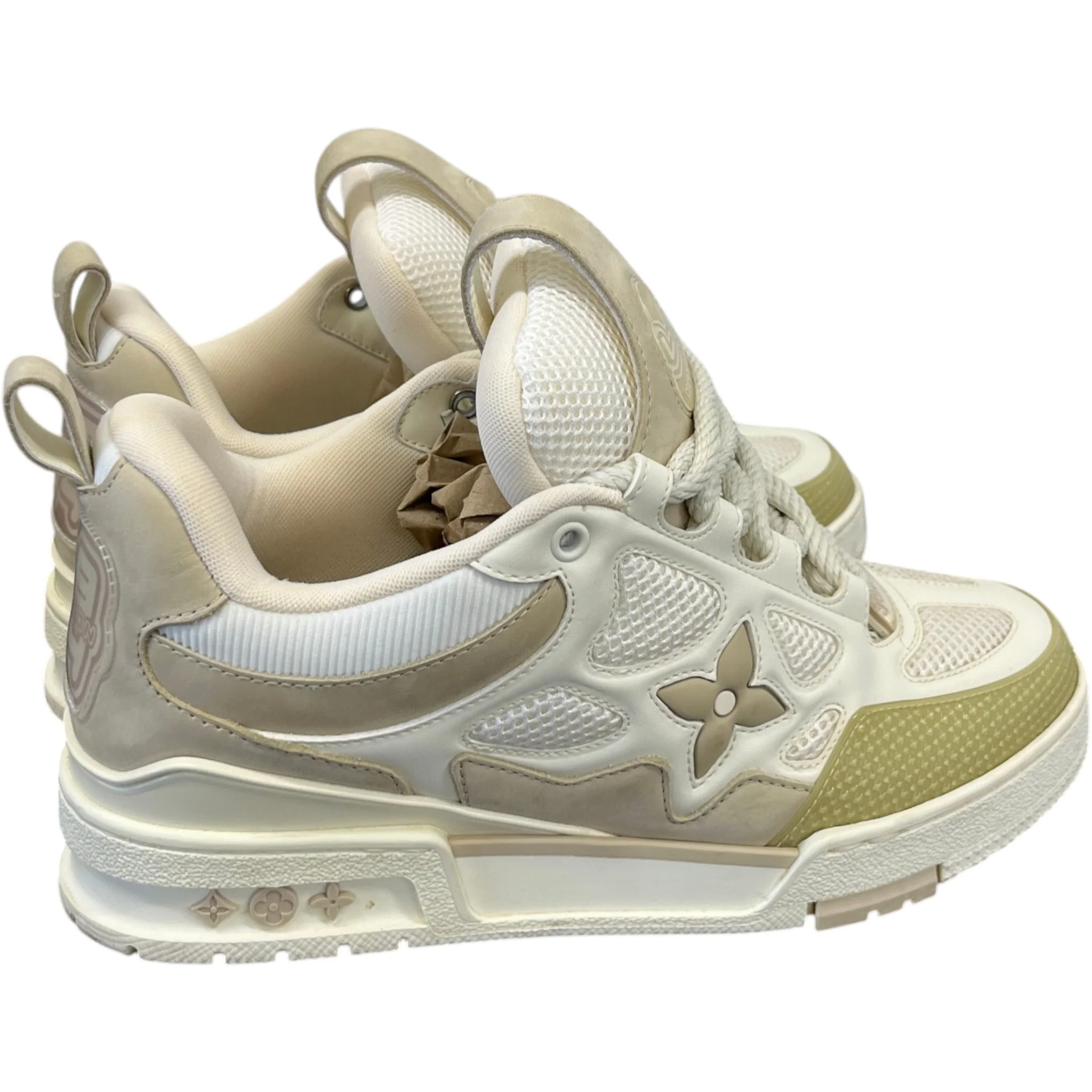 Men's Lv Skate Low Trainers Beige Size EU 40.5 / UK 6.5 - Image 8