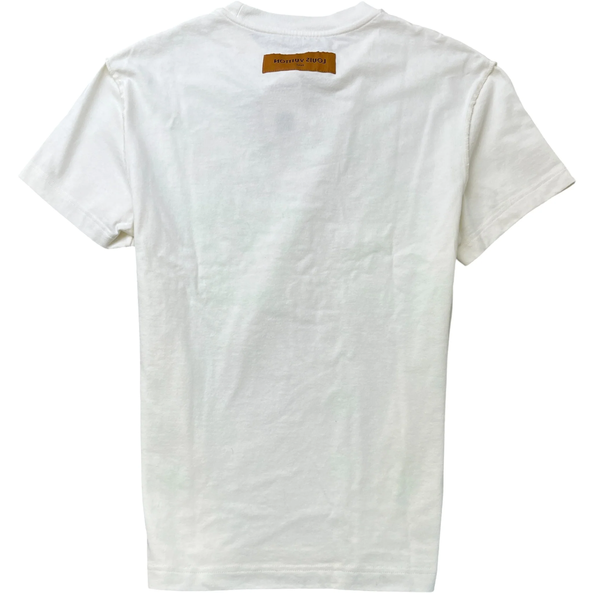 Men's Lv Spread Embroidery T-Shirt White Size XS - Image 2