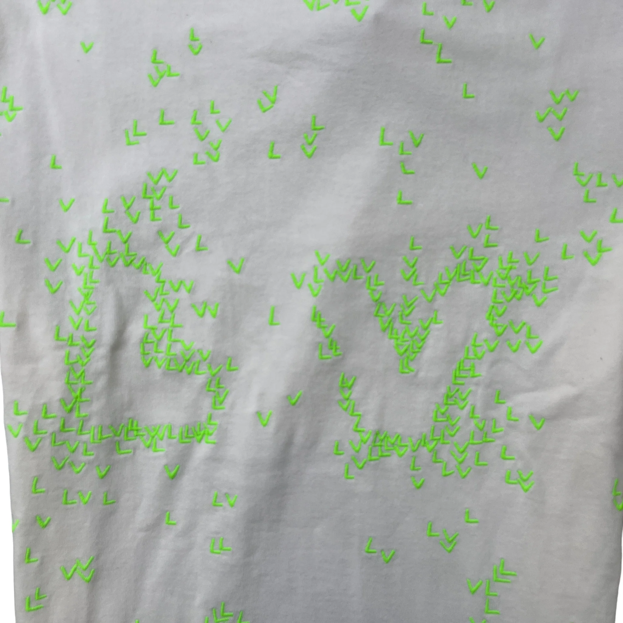 Men's Lv Spread Embroidery T-Shirt White Size XS - Image 5