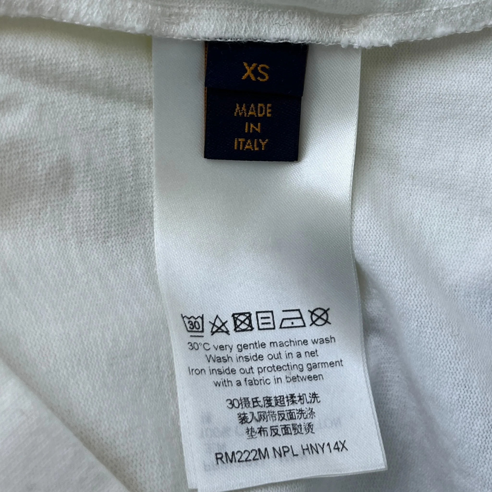Men's Lv Spread Embroidery T-Shirt White Size XS - Image 7