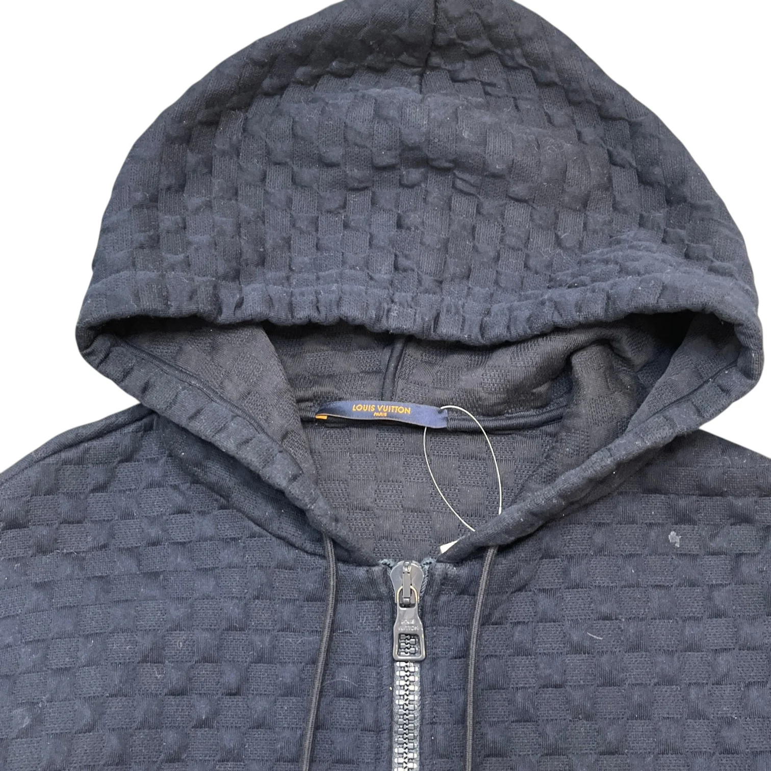 Men's Lvse Damier Hoodie Navy Size XL - Image 6