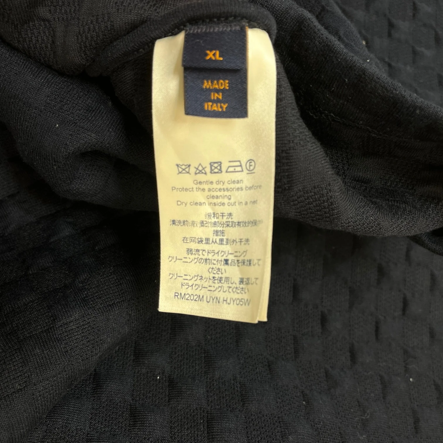 Men's Lvse Damier Hoodie Navy Size XL - Image 8