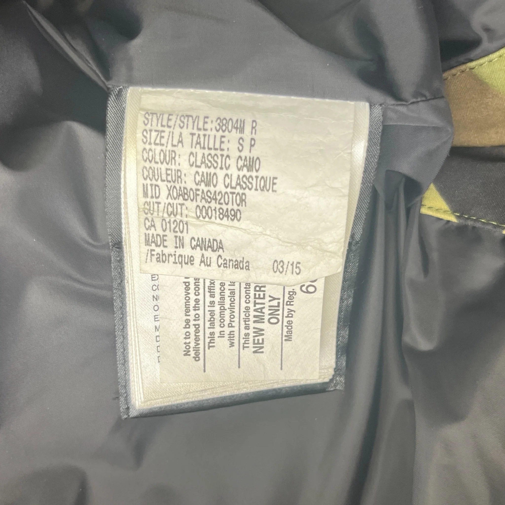 Men's Macmillan Parka Down Jacket Khaki Size S - Image 6