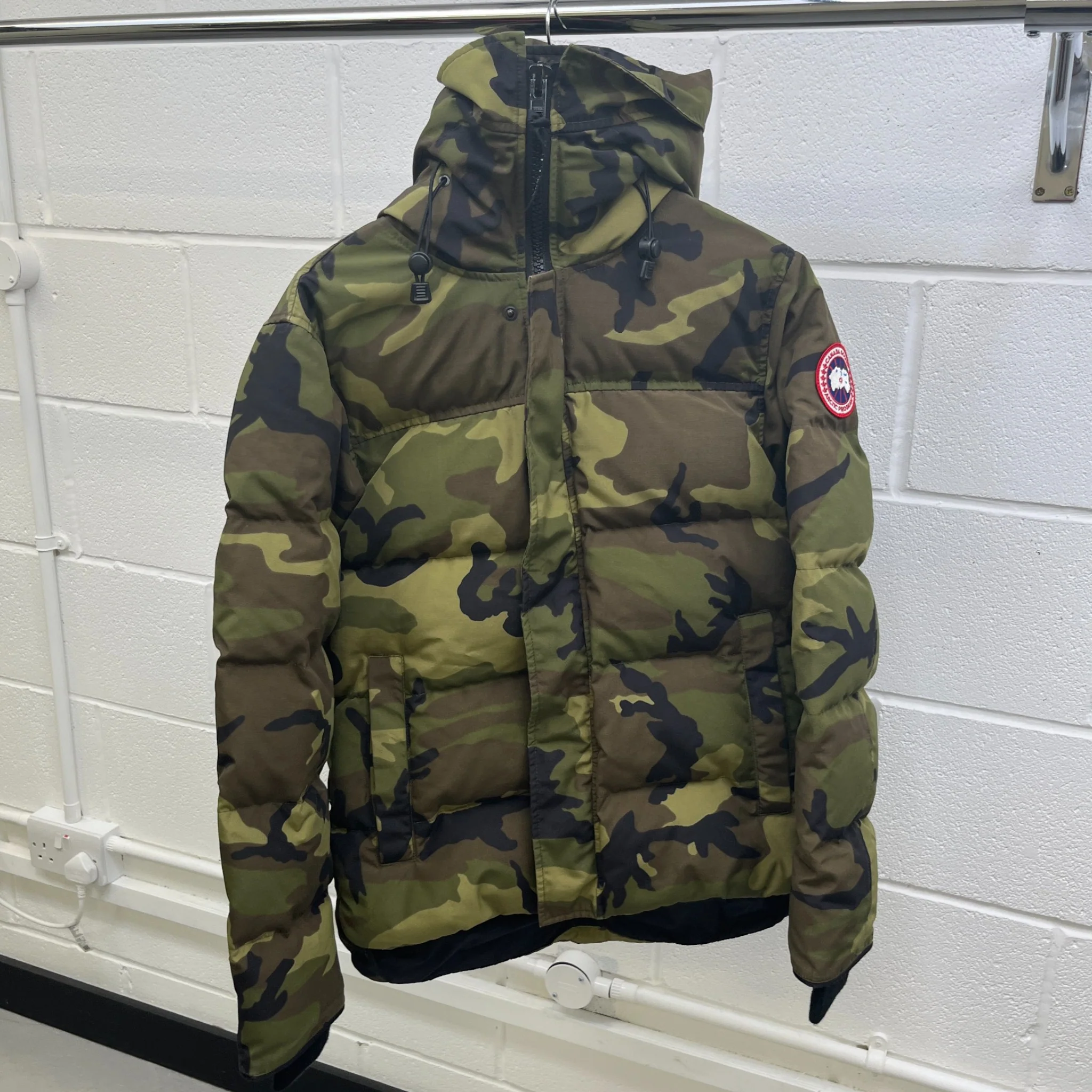 Men's Macmillan Parka Down Jacket Khaki Size S - Image 8