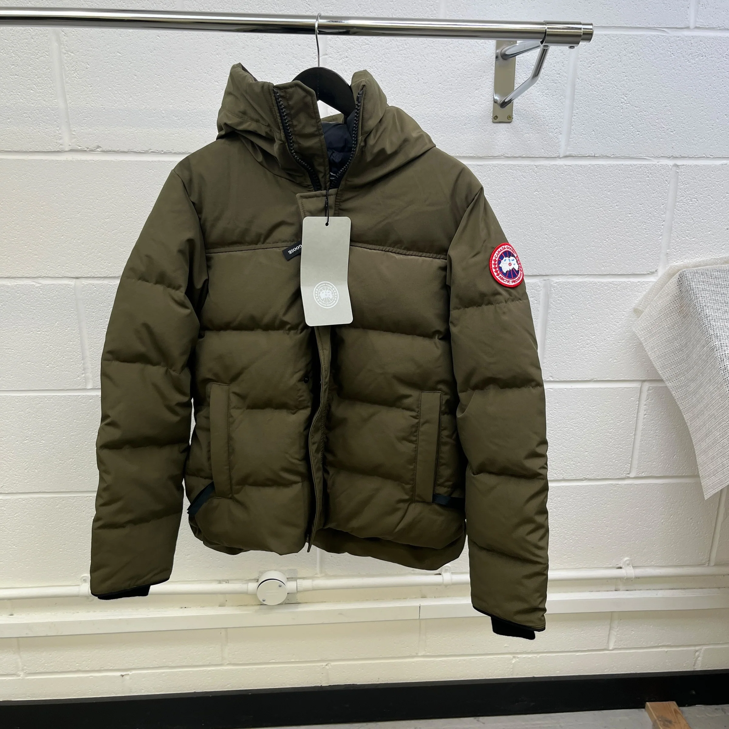 Men's Macmillan Parka Down Jacket Khaki Size S - Image 10