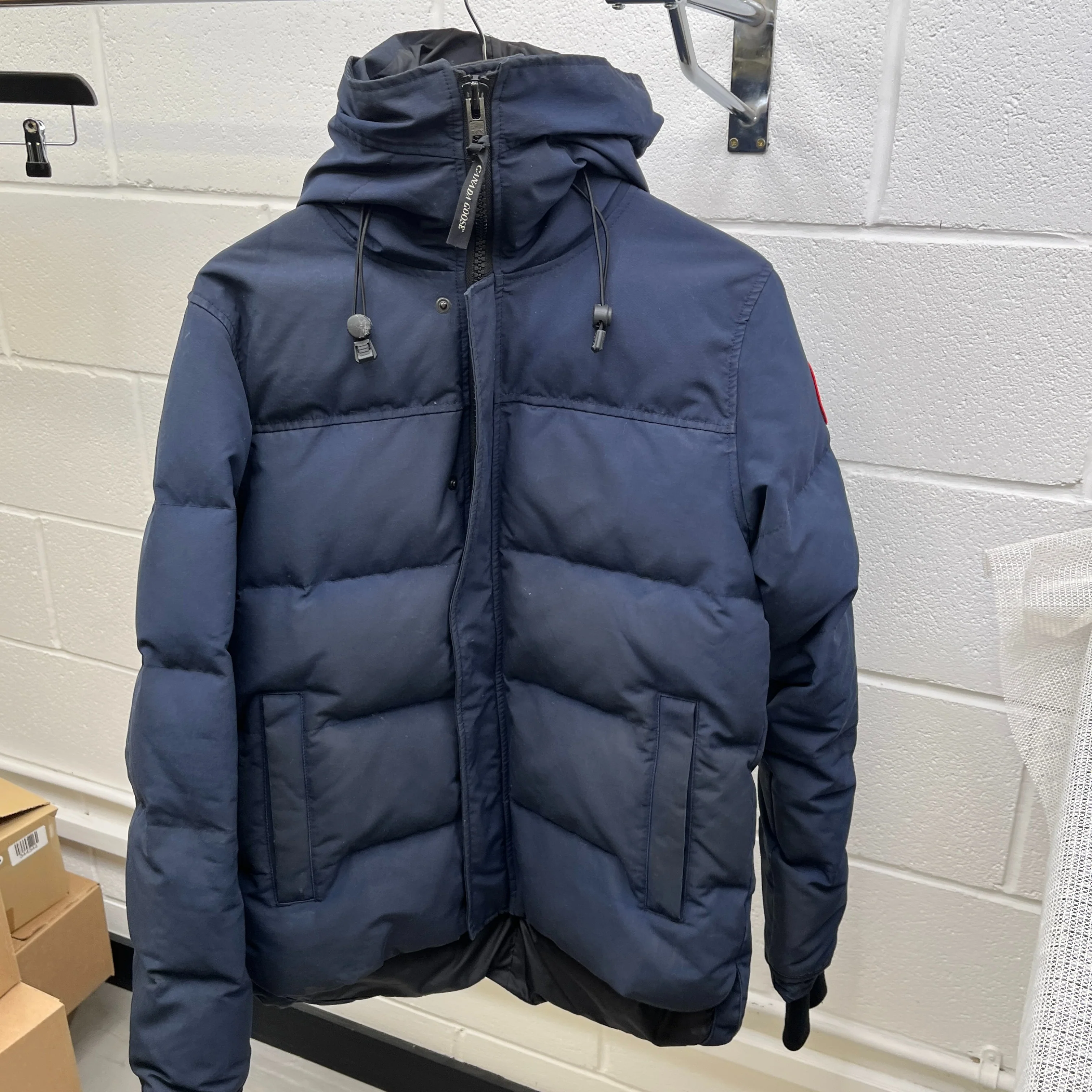 Men's Macmillan Parka Down Jacket Navy Size M - Image 8