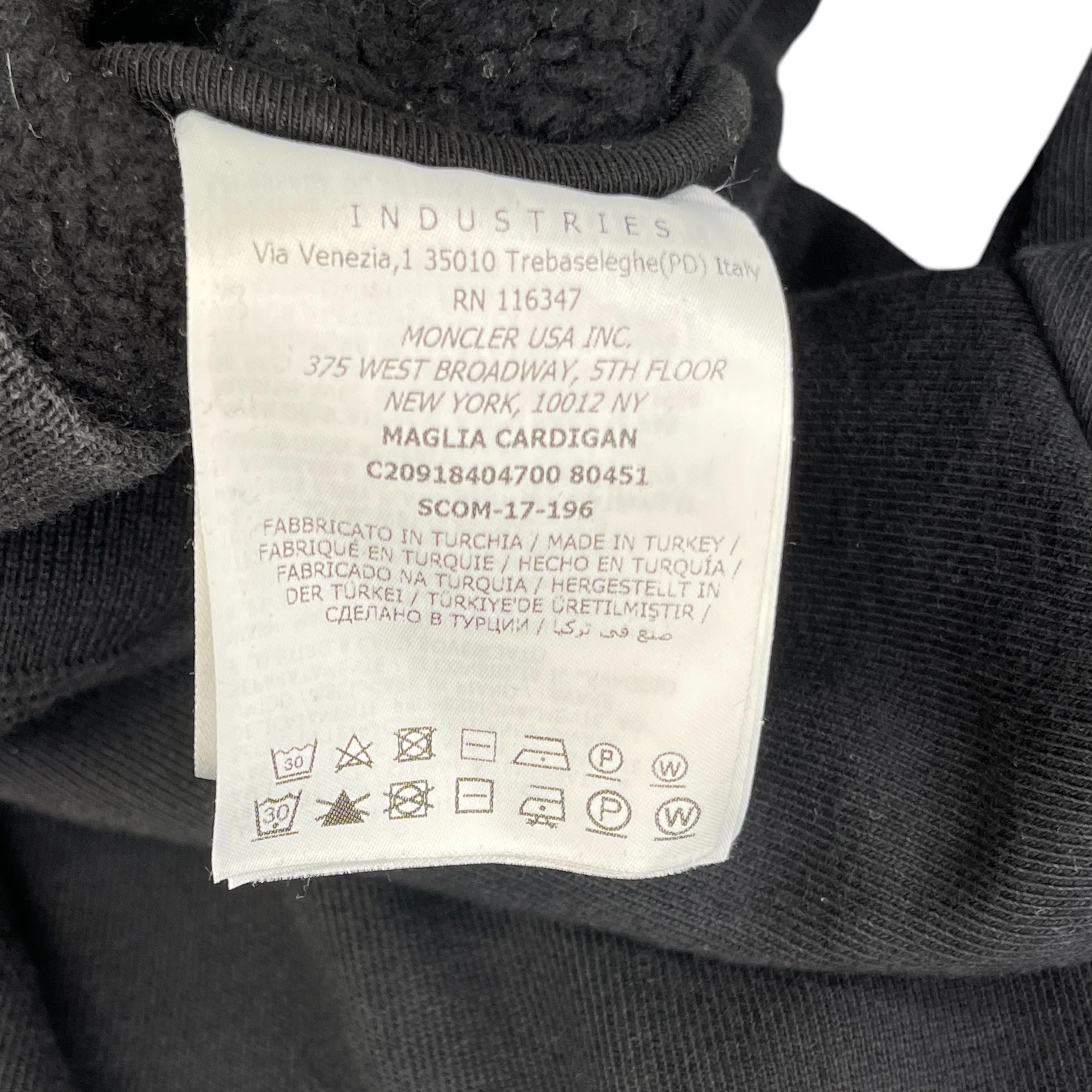 Men's Maglia Cardigan Black Size L - Image 8