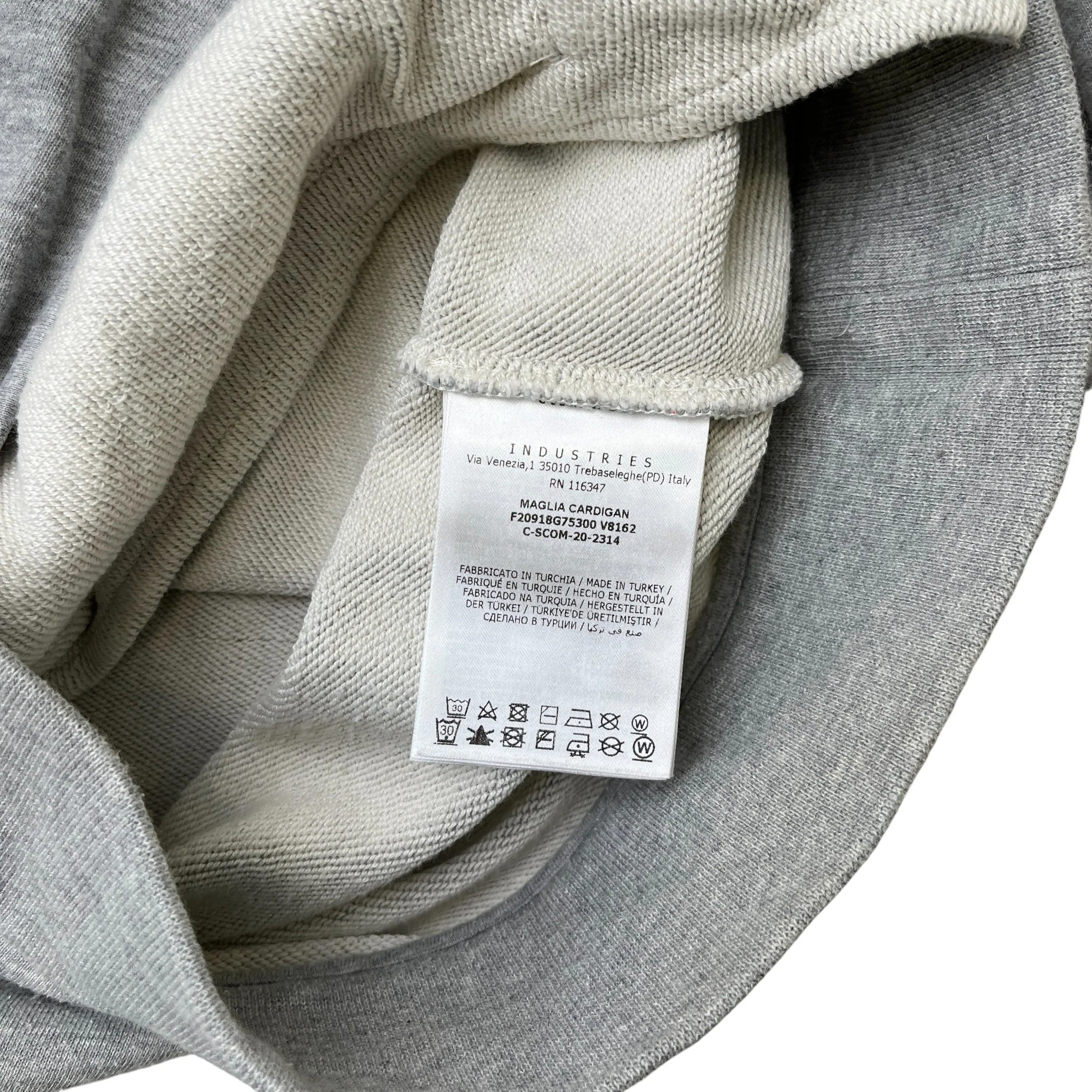 Men's Maglia Cardigan Grey Size L - Image 6