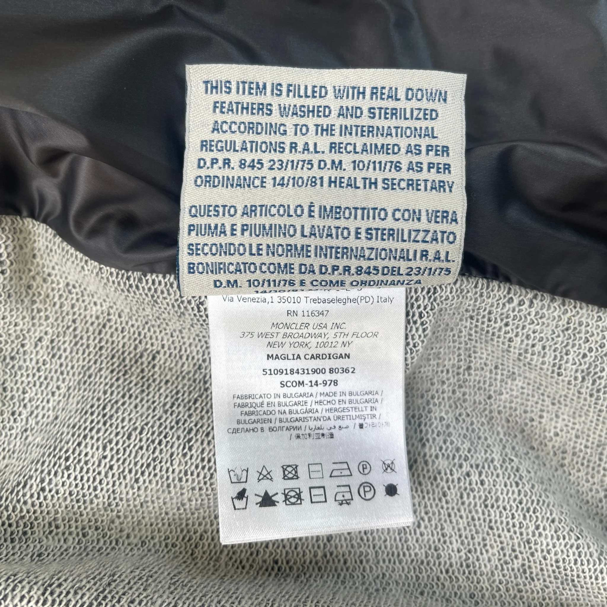 Men's Maglia Cardigan Jacket Grey Size L - Image 10