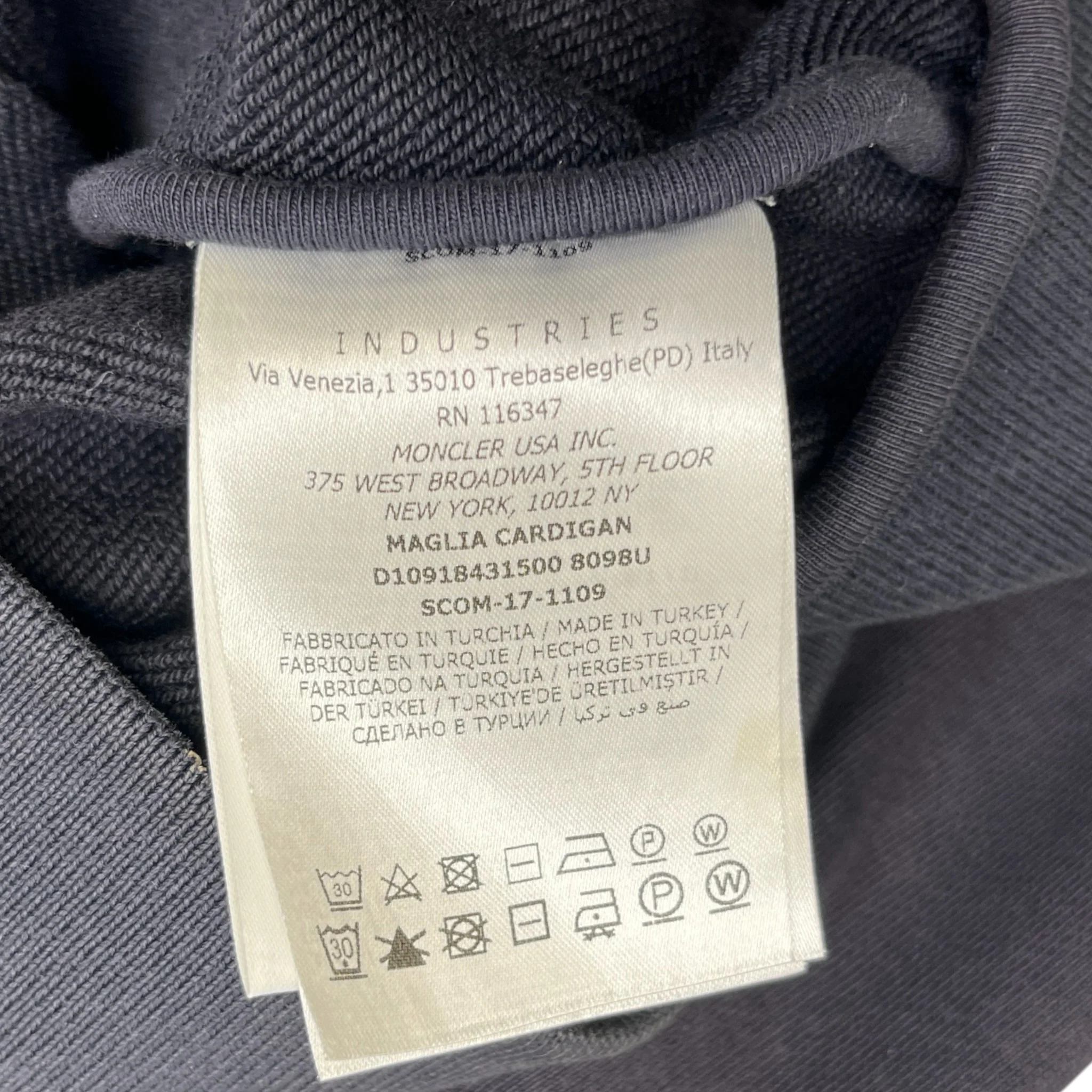 Men's Maglia Hoodie Navy Size M - Image 7