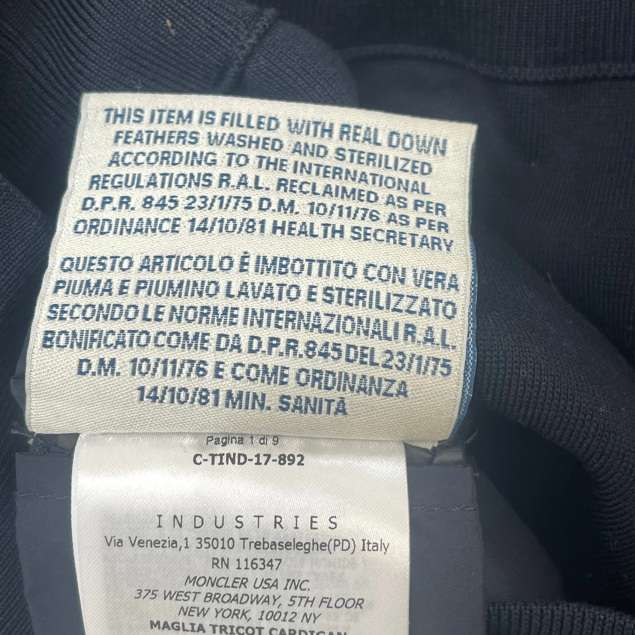 Men's Maglia Jacket Navy Size XL - Image 11