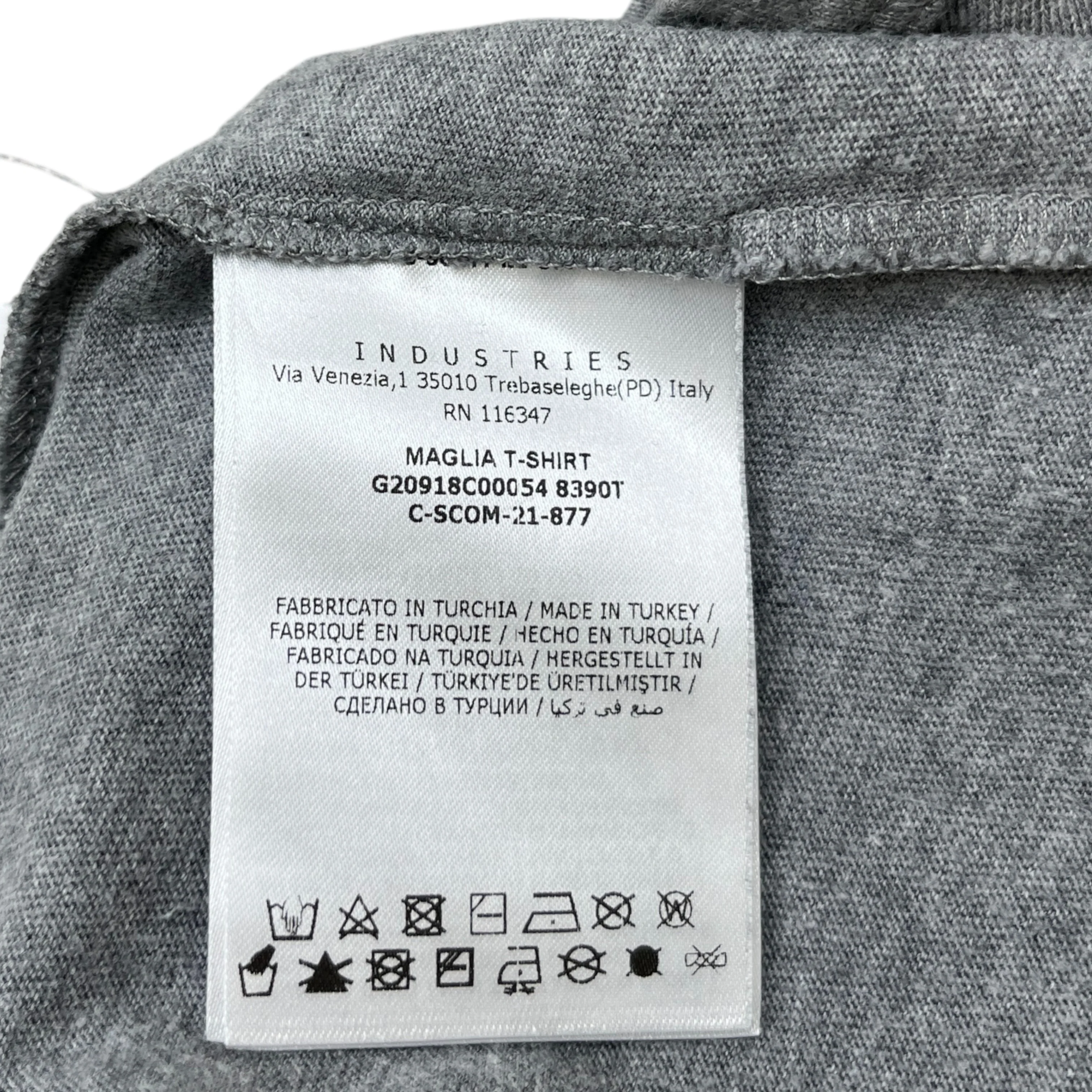 Men's Maglia Logo Print T-Shirt Grey Size M - Image 8