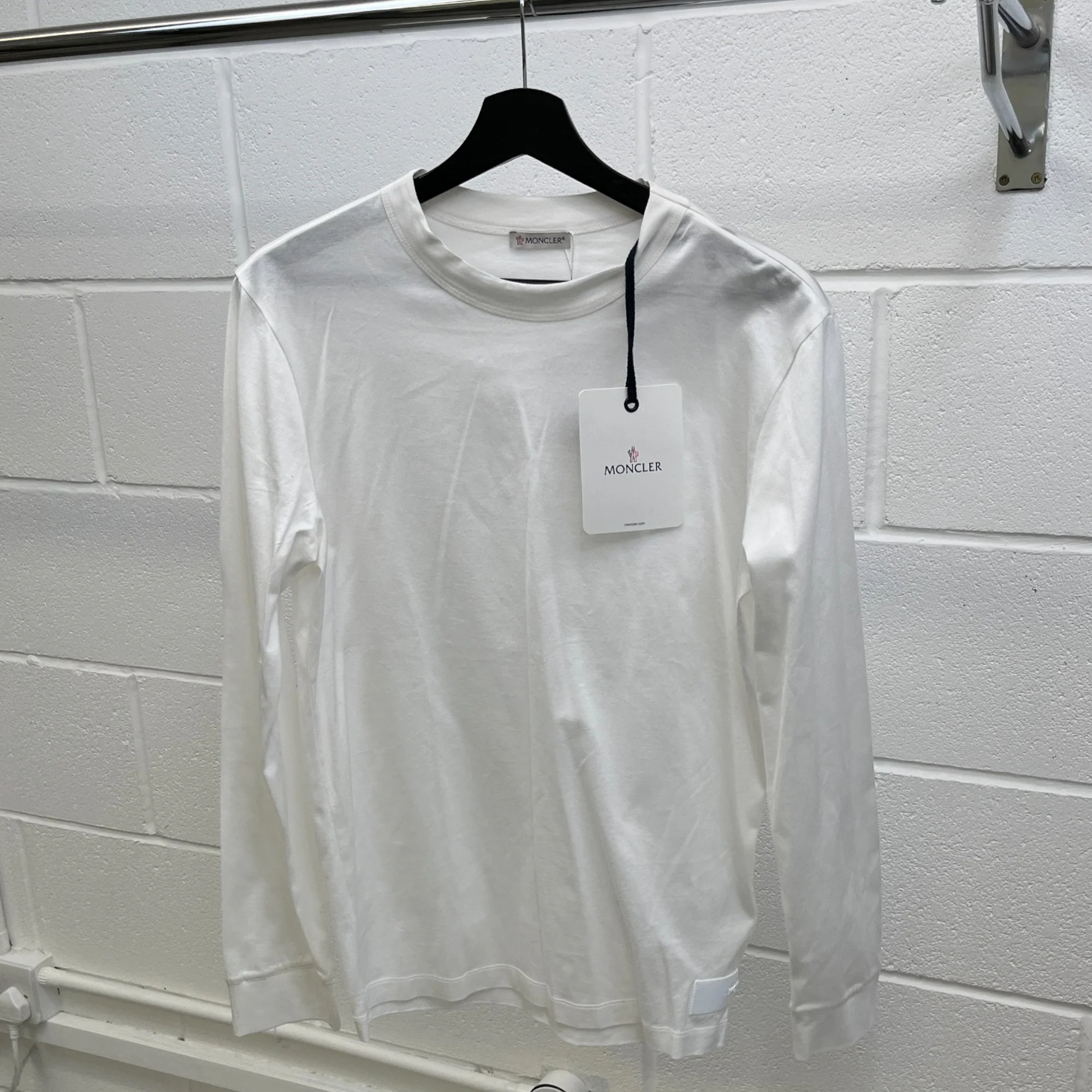 Men's Maglia Long Sleeve T-Shirt White Size S - Image 9
