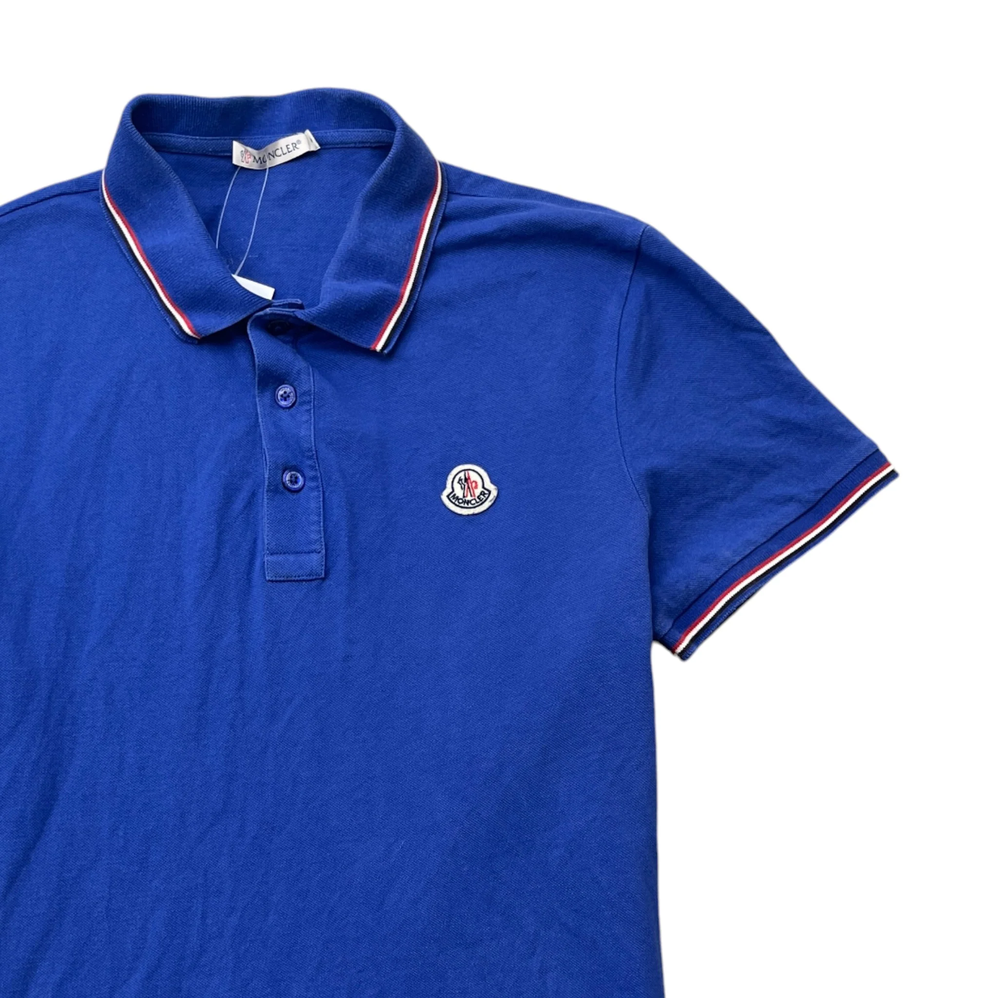 Men's Maglia Manica Corta Polo Shirt Blue Size S - Image 3