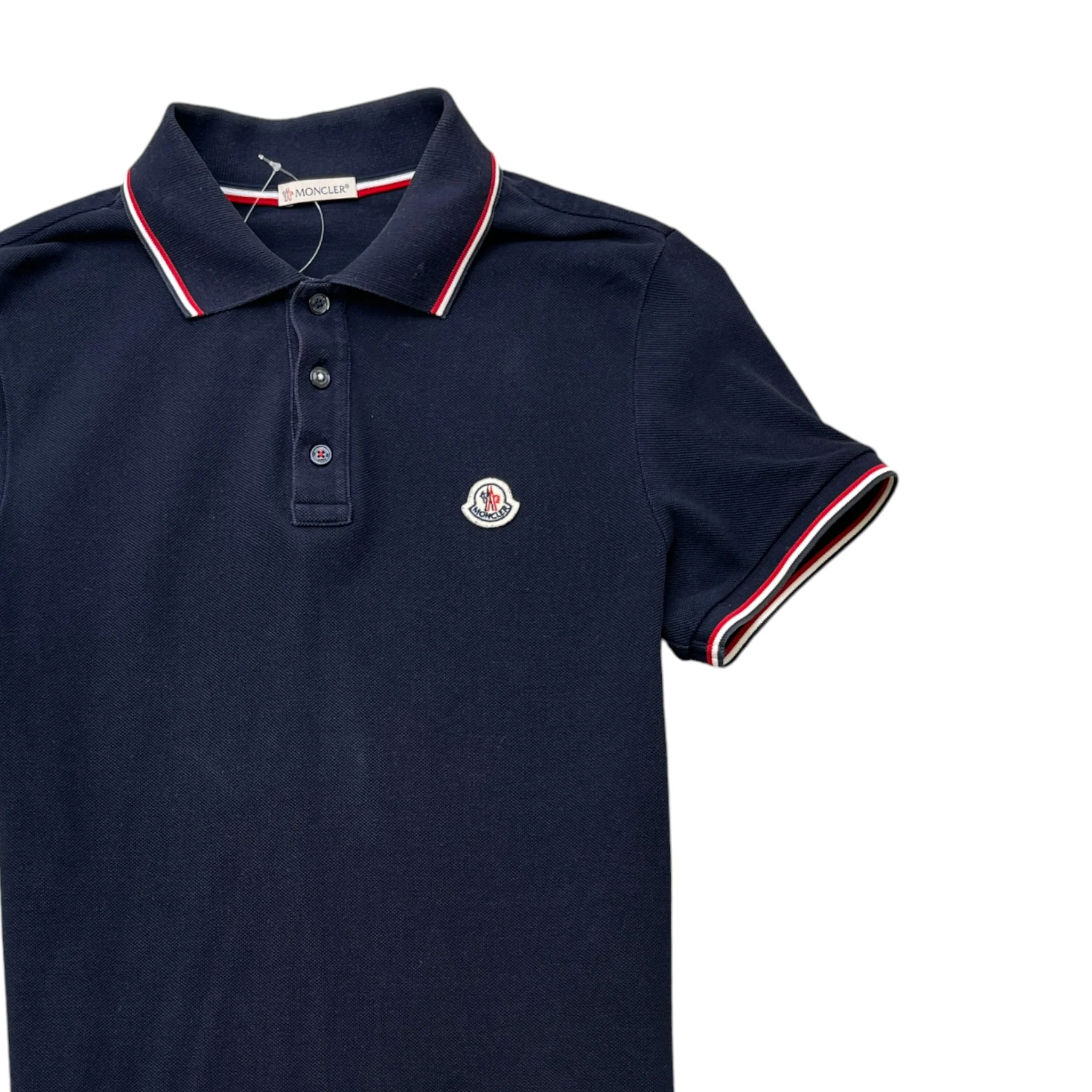 Men's Maglia Manica Corta Polo Shirt Navy Size S - Image 3