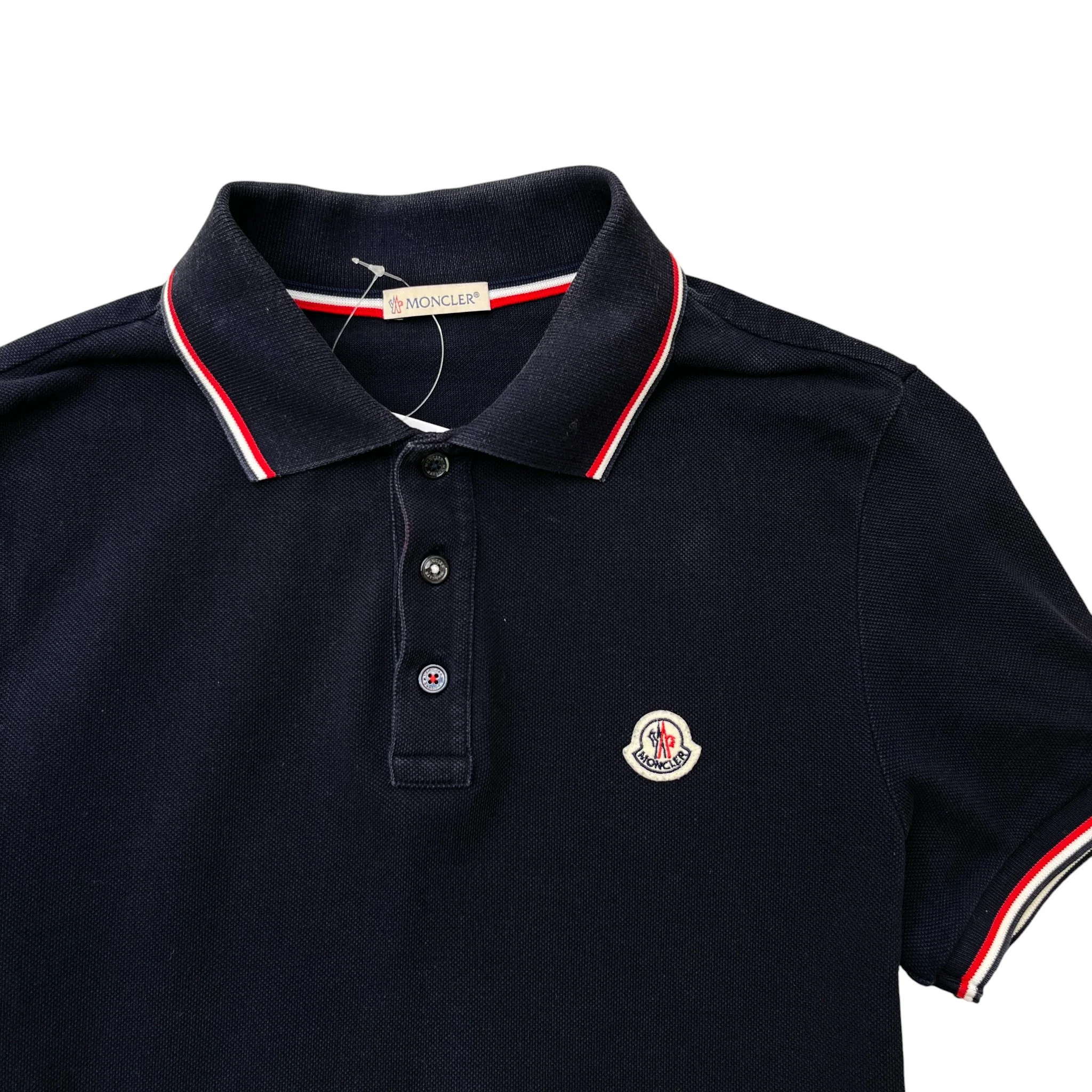 Men's Maglia Manica Corta Polo Shirt Navy Size S - Image 5